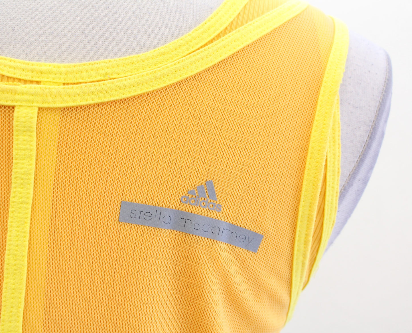 Adidas x Stella McCartney Orange Yellow Double Layer Tank Top Athletic Size M