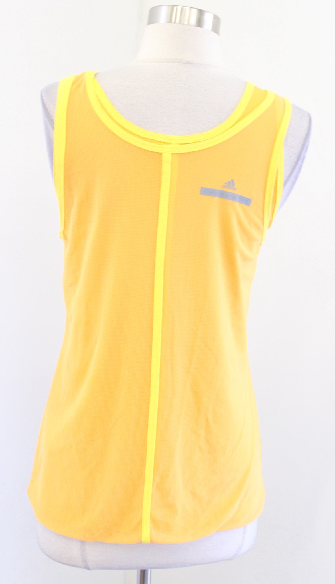 Adidas x Stella McCartney Orange Yellow Double Layer Tank Top Athletic Size M