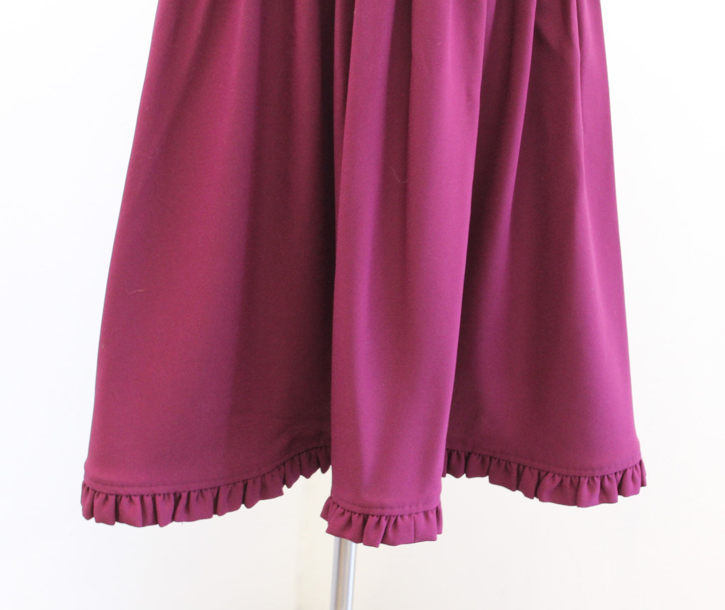 Kate Spade Deep Cherry Burgundy Ruffle Fit and Flare Dress Size 6 Cocktail