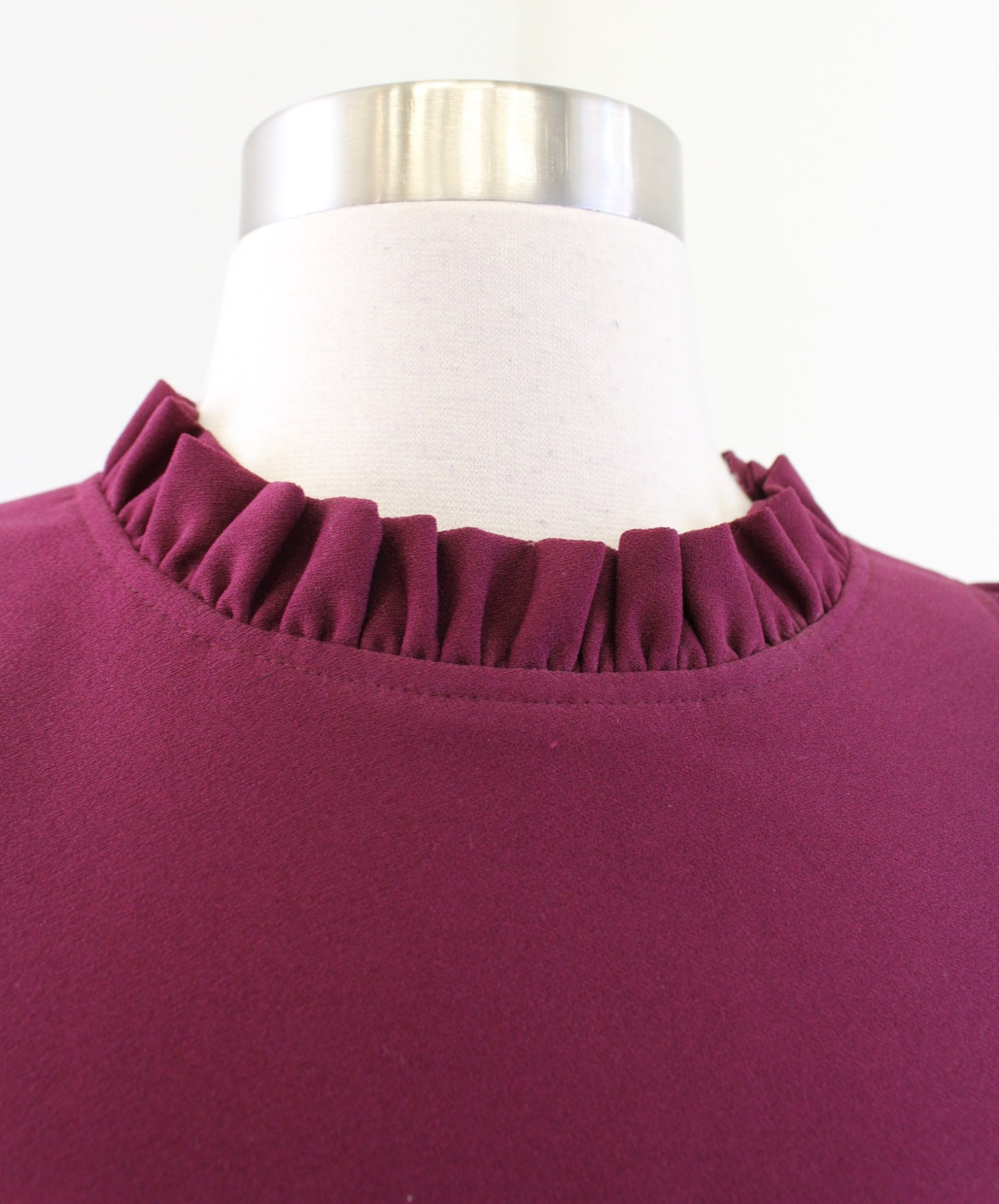 Kate Spade Deep Cherry Burgundy Ruffle Fit and Flare Dress Size 6 Cocktail