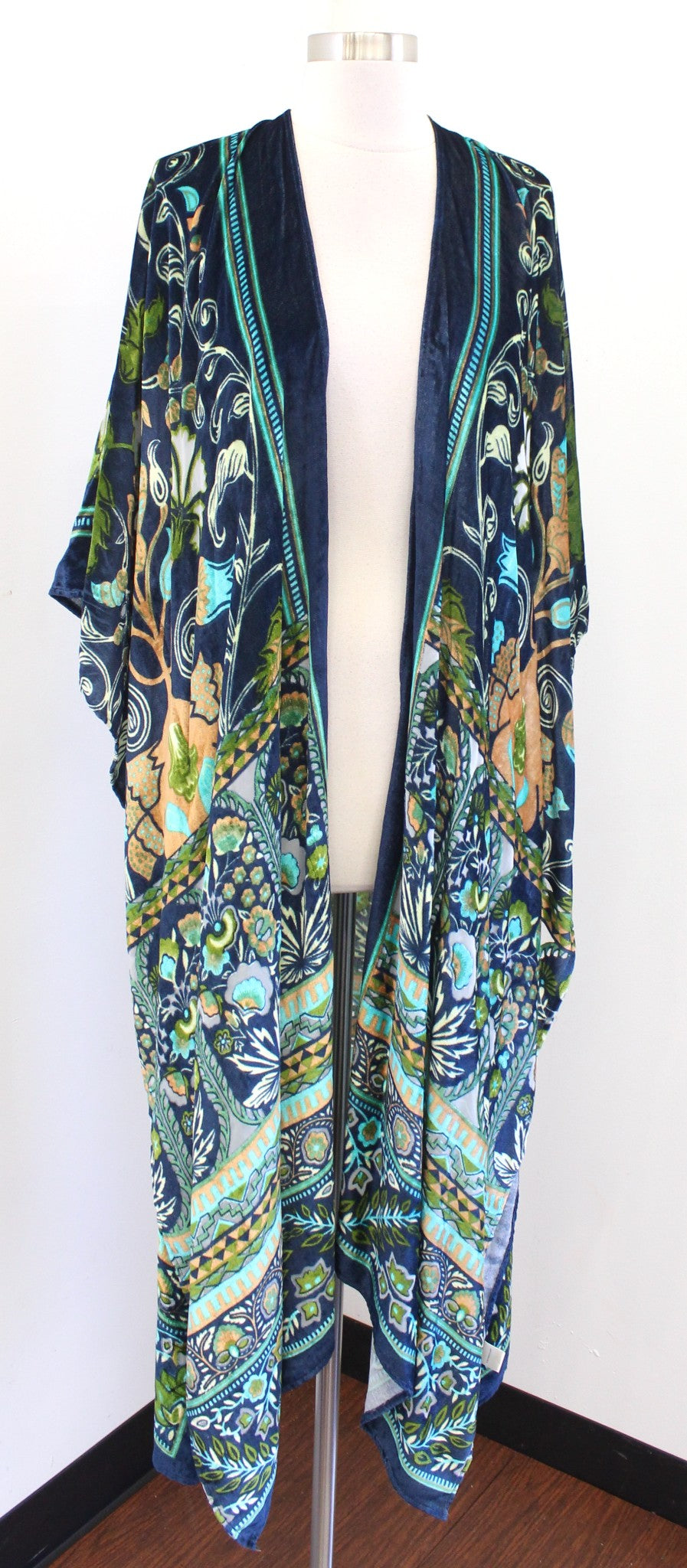 Aratta Silent Journey x Anthropologie Luca Burnout Velvet Kimono One Size M L