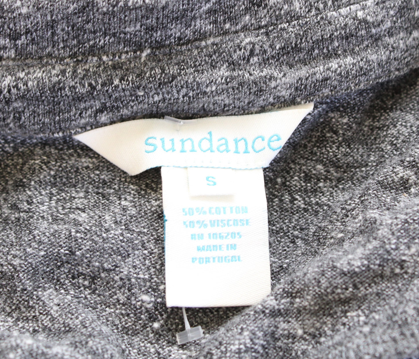 Sundance Catalog Gray Marled Knit Modern Twist Button Shirt Blouse Sz S Heather Long Sleeve