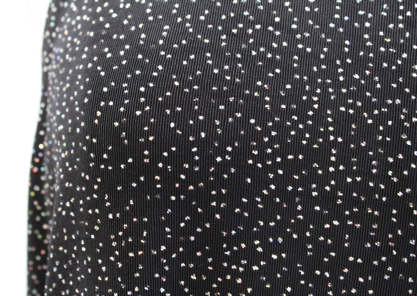 Vtg 90s Black Iridescent Sparkly Slinky Knit Cocktail Party Dress Size L Mini