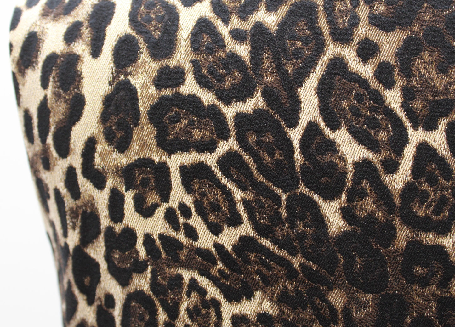 Etcetera Metallic Shimmer Leopard Print Mock Neck Sheath Dress Size 2 Career