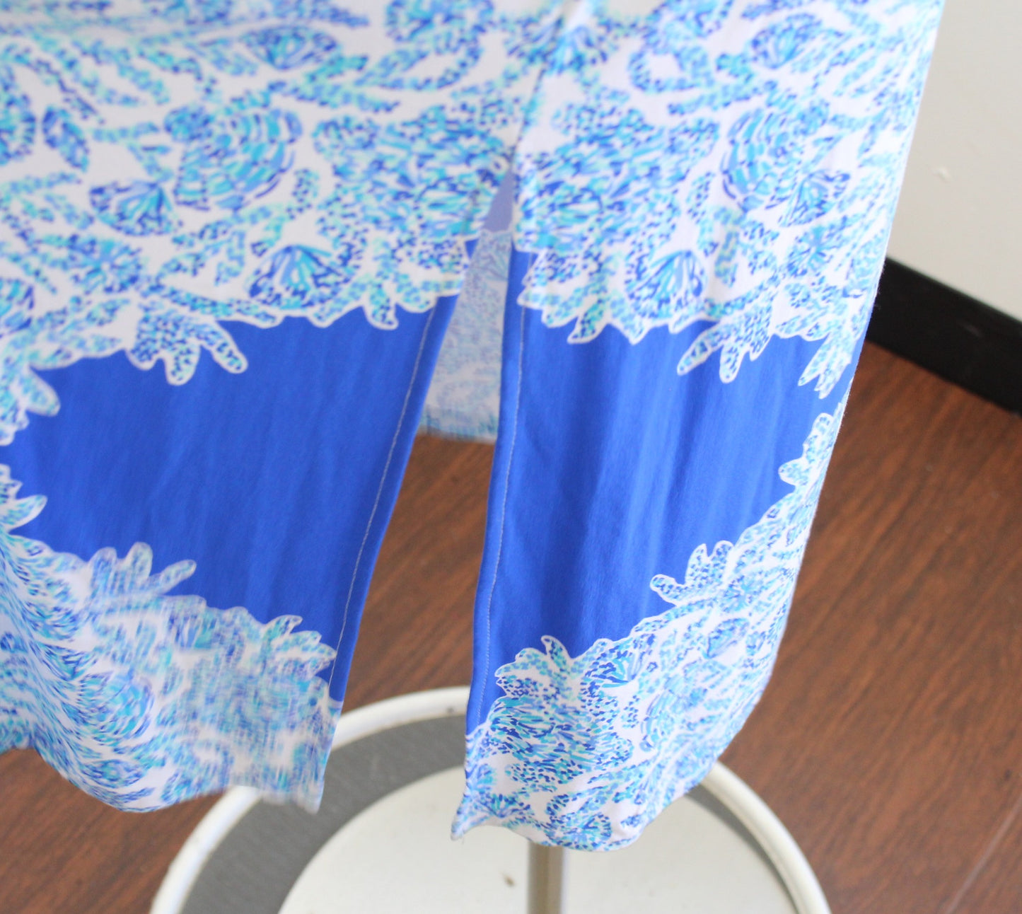 Lilly Pulitzer Bingham Knit Midi Dress Shell Me You Love Me Size XS Blue Maxi