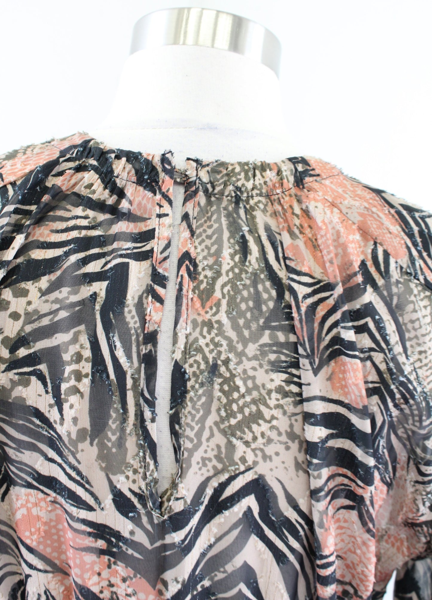 IRO Fenian Abstract Animal Print Ruched Mini Dress Size 34 Snakeskin Zebra