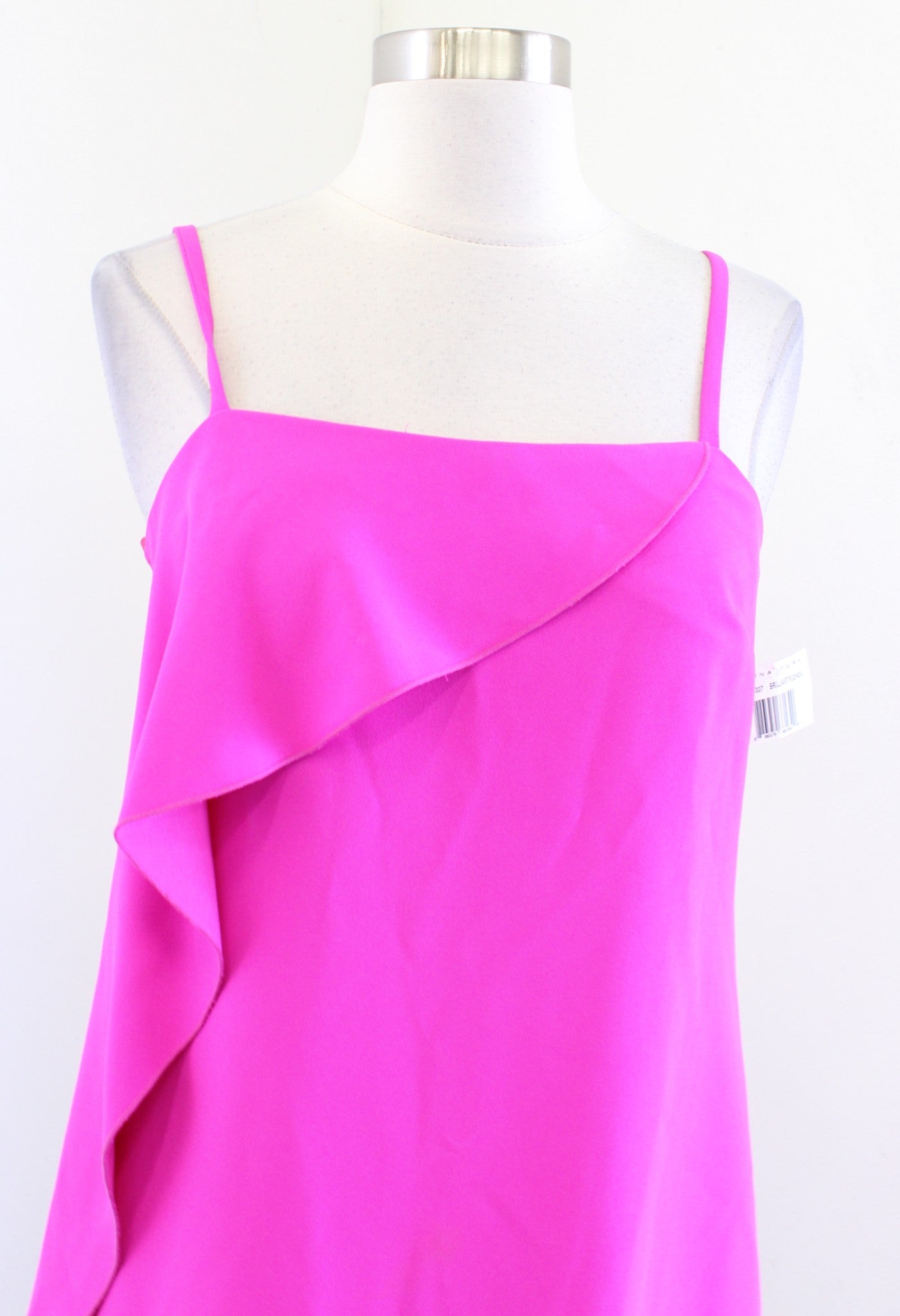 NWT Trina Turk Pink Jorie Ruffle Mini Dress in Brilliant Fuchsia Sz 0 Sleeveless