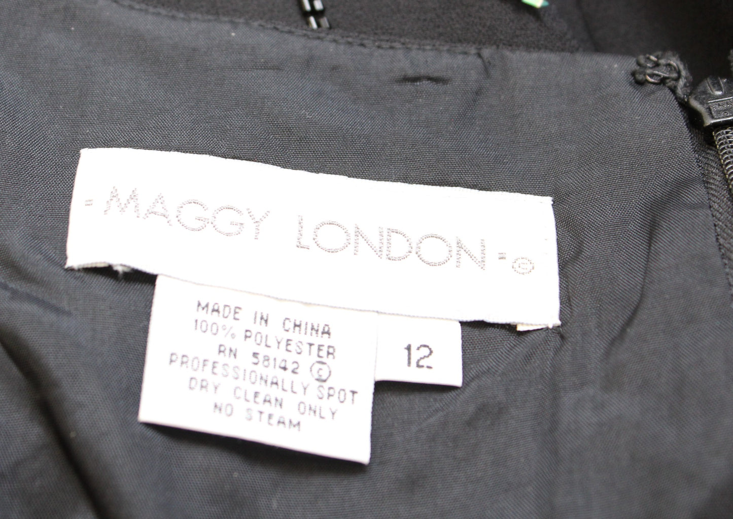 Vtg 2000 Millennium Black Sequin Beaded Star Cocktail Party Dress Size 12