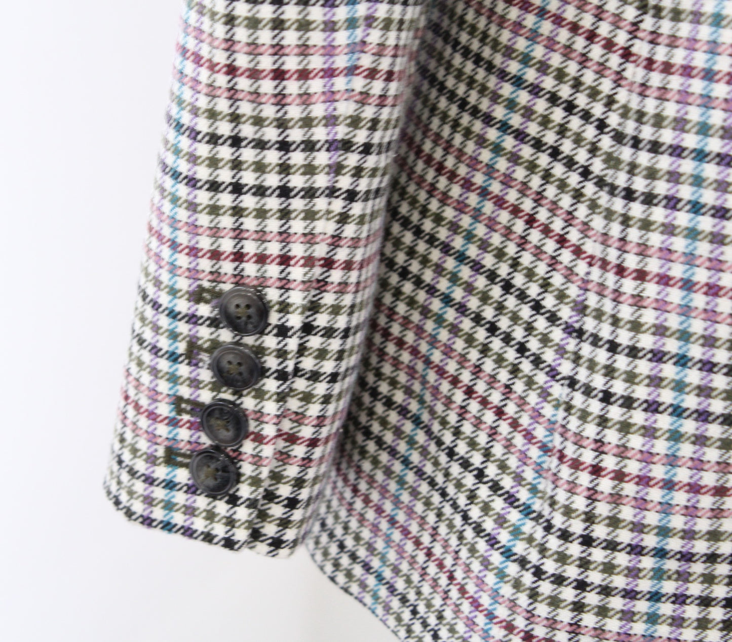 Talbots Womens Multi Color Plaid Long Longline Blazer Jacket Size 10 Career