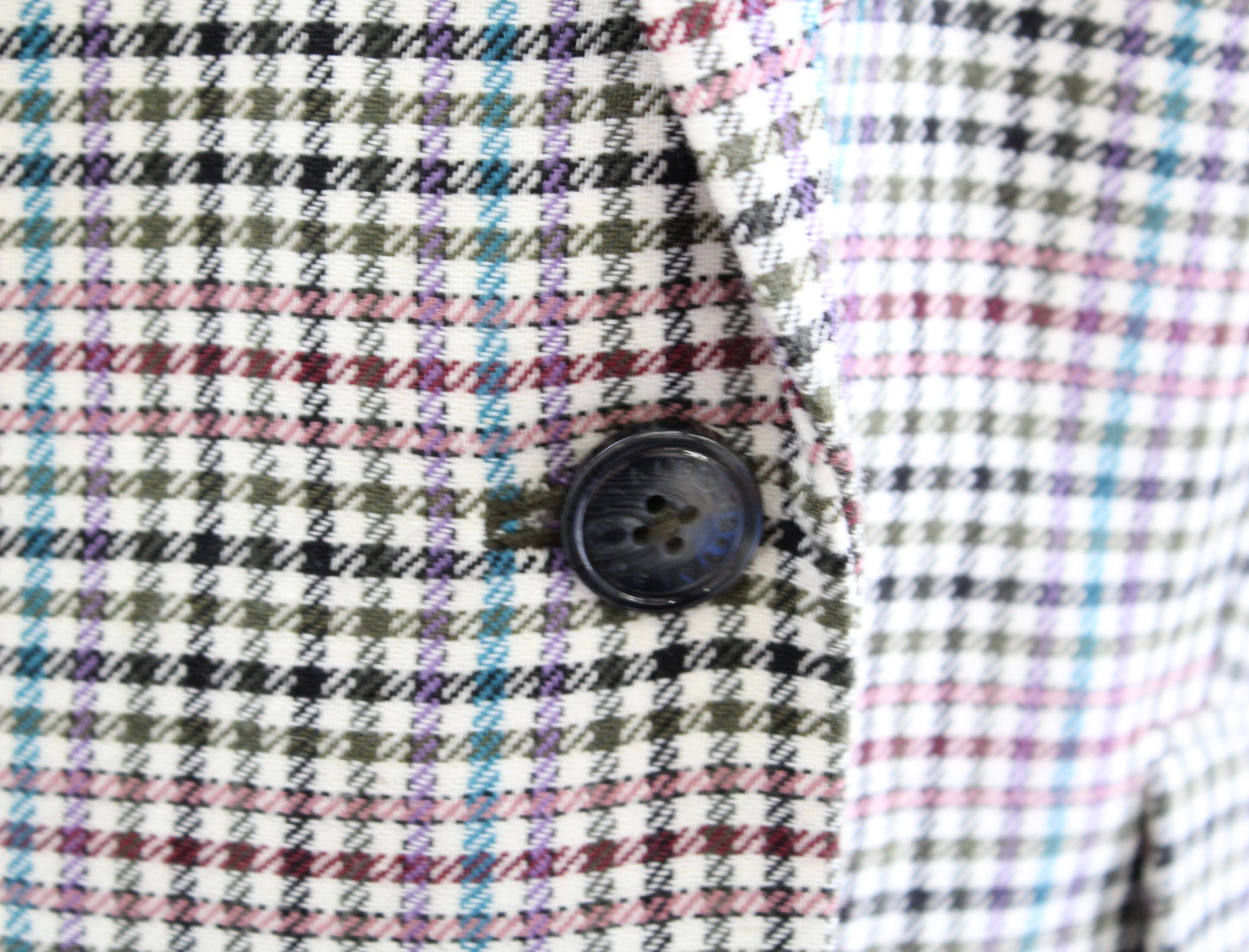 Talbots Womens Multi Color Plaid Long Longline Blazer Jacket Size 10 Career