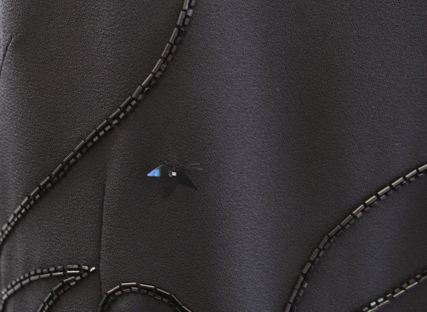 Vtg 2000 Millennium Black Sequin Beaded Star Cocktail Party Dress Size 12