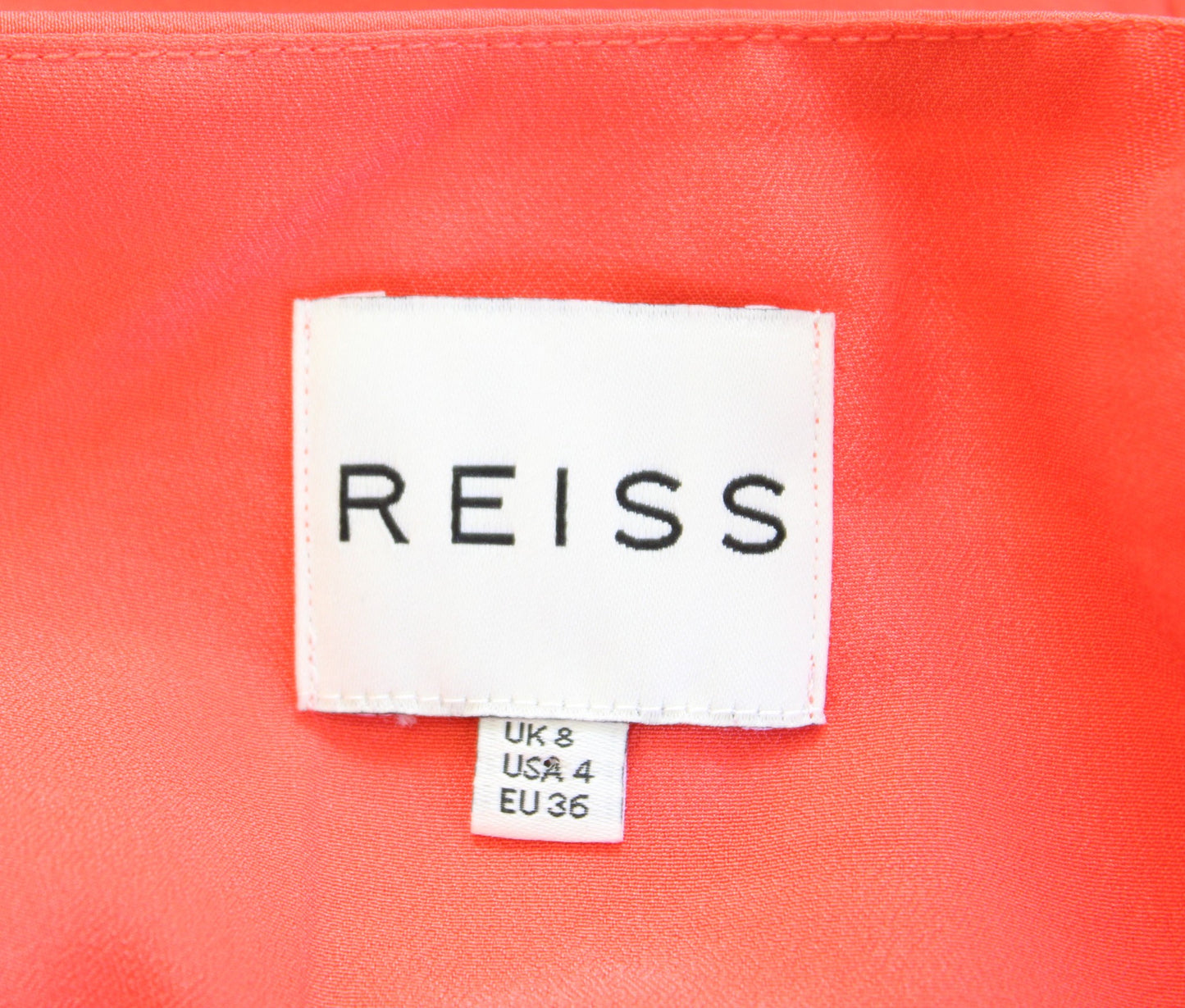 Reiss Womens Leia Coral Silk Pleated Fit and Flare Mini Dress Size 4 Sleeveless