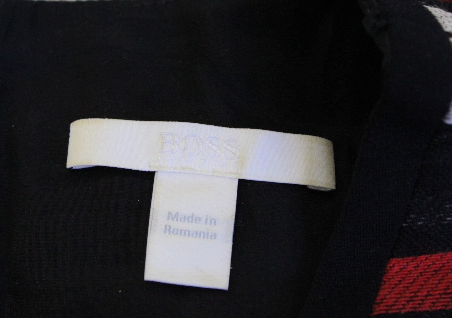 Hugo Boss Womens Hesandra Color Block Sheath Dress Size Us 6 Wool Tweed Career