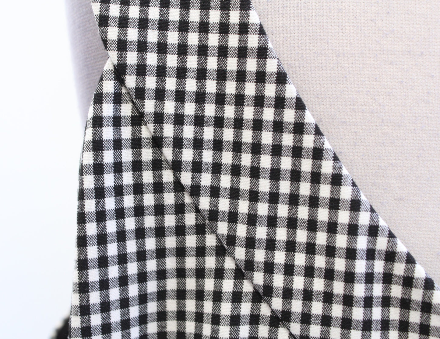 Calvin Klein Black White Gingham Plaid Faux Belted Sheath Dres Size 14 Office