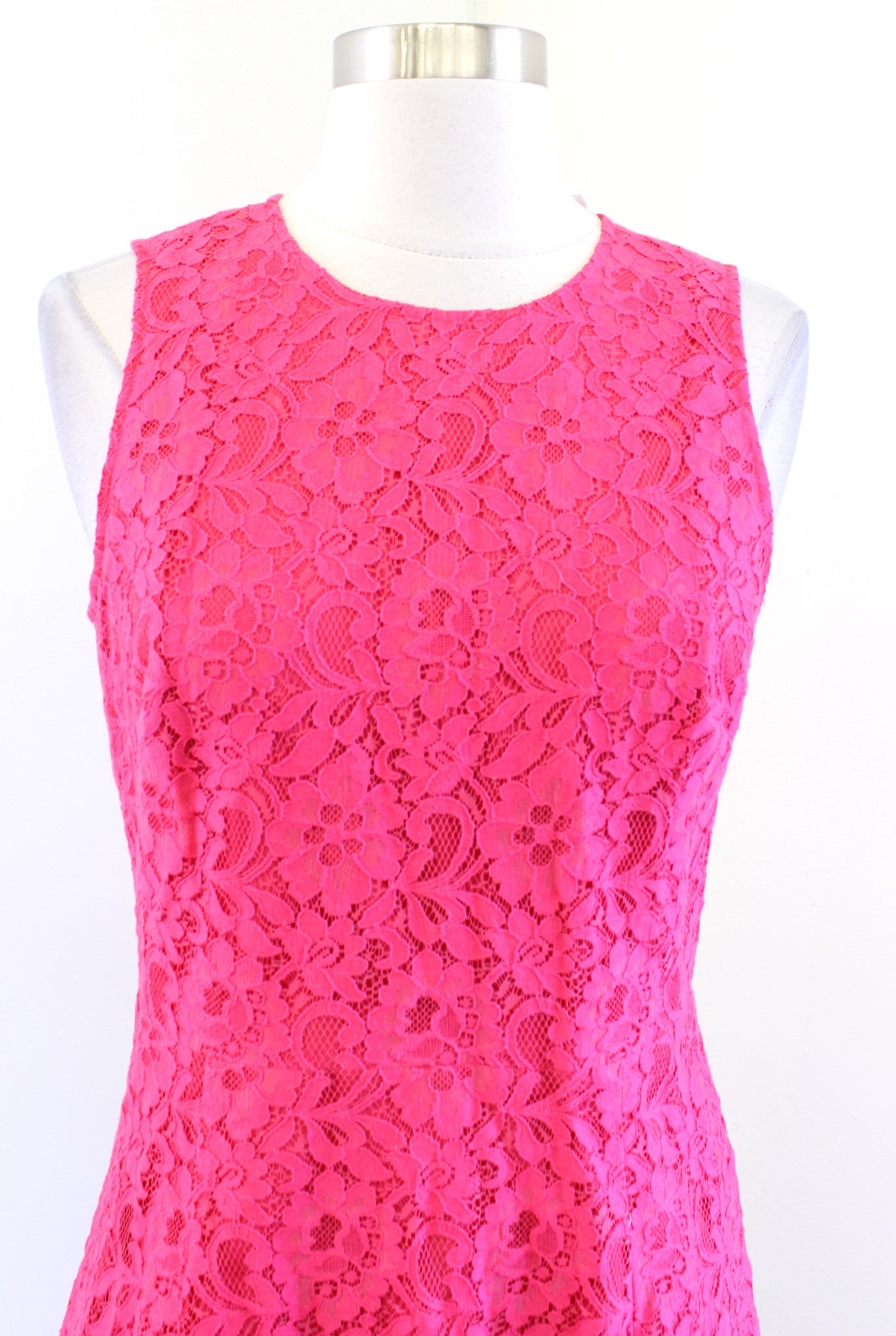 NWT J Crew Factory Pink Floral Lace Sheath Dress Sz 4 Cocktail Party Sleeveless