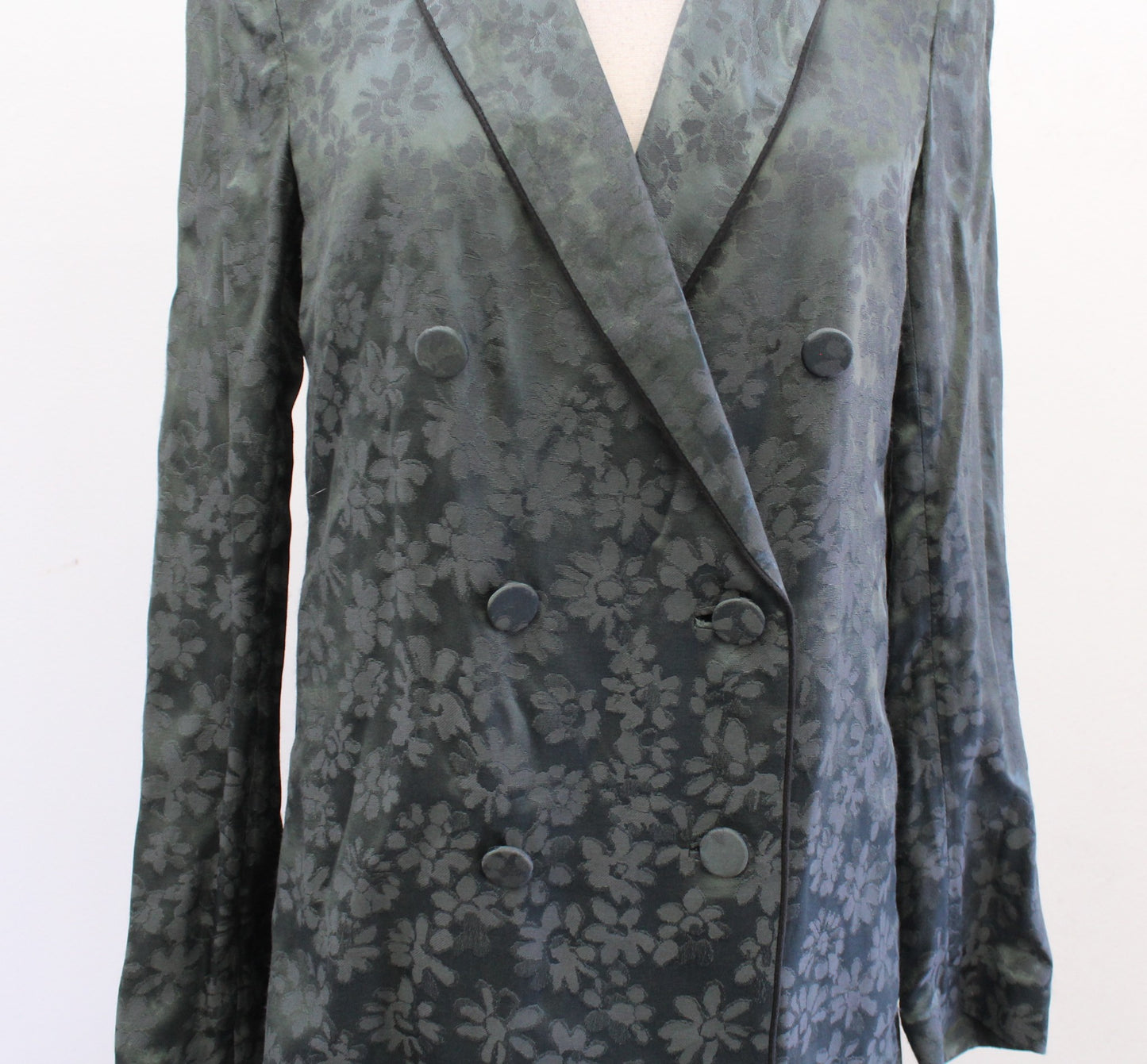 Rag and Bone Jarvis Satin Jacquard Floral Double Breasted Blazer Jacket Size 6