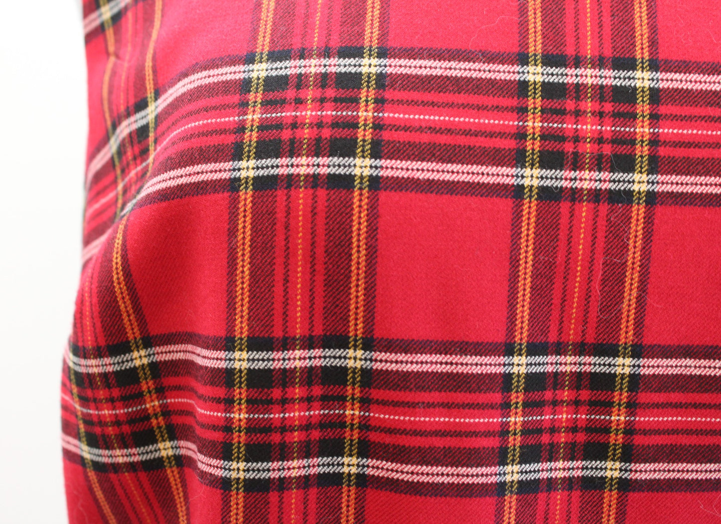 Talbots Womens Red Tartan Plaid Wool Blend Flounce Hem Sheath Dress Size 6P