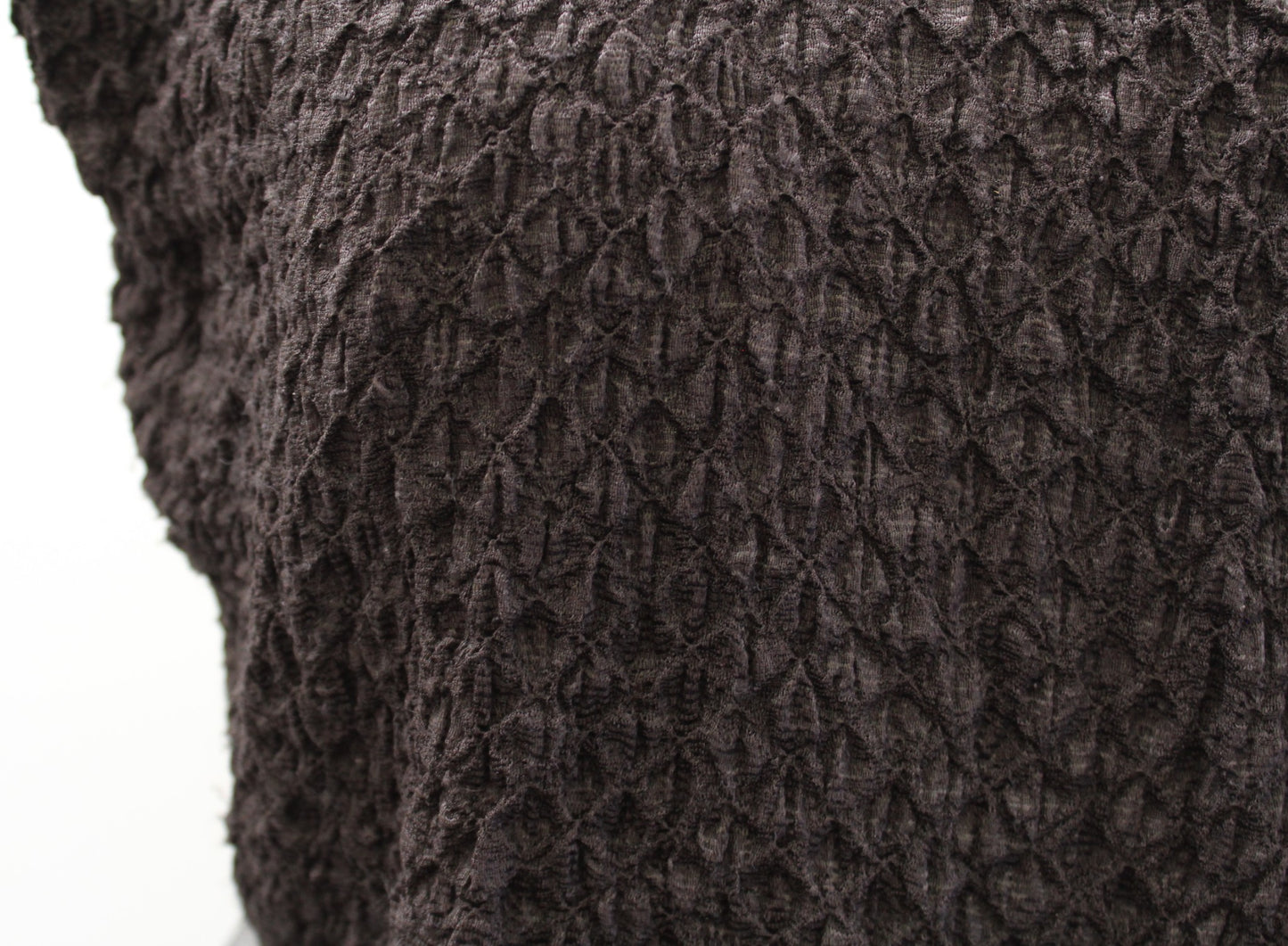 Vtg 70s Lillie Rubin Black Textured Rulle Dramatic Ruffle Cocktail Party Dress 8