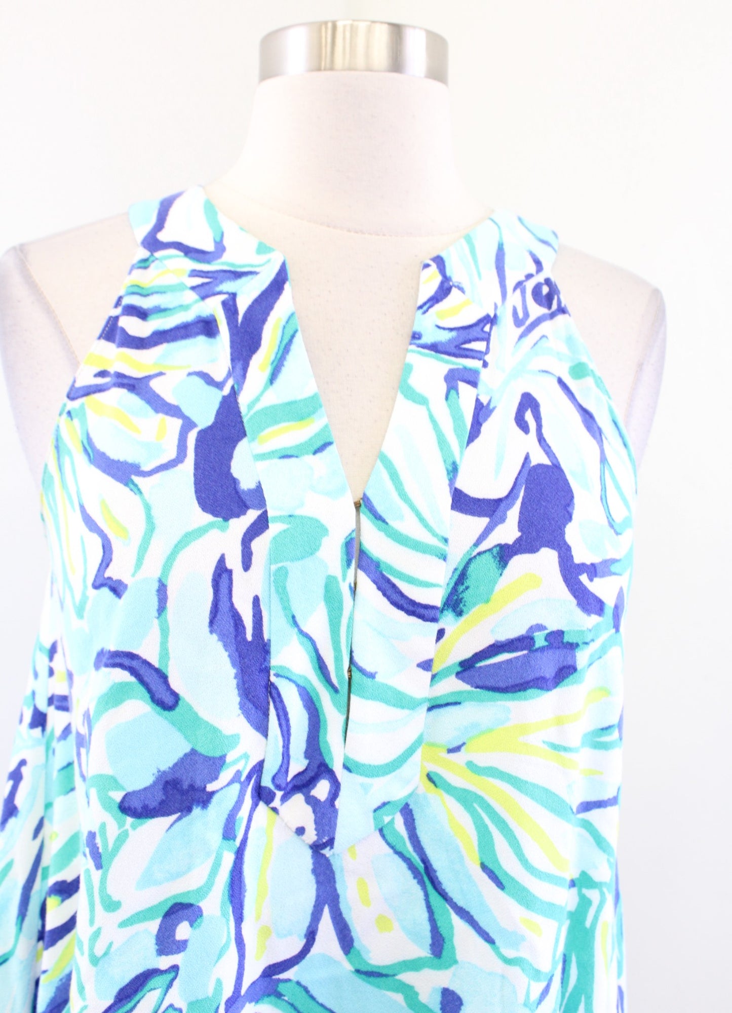 Lilly Pulitzer Achelle Pool Blue Stay Cool Swing Dress Size XXS 2XS Shift