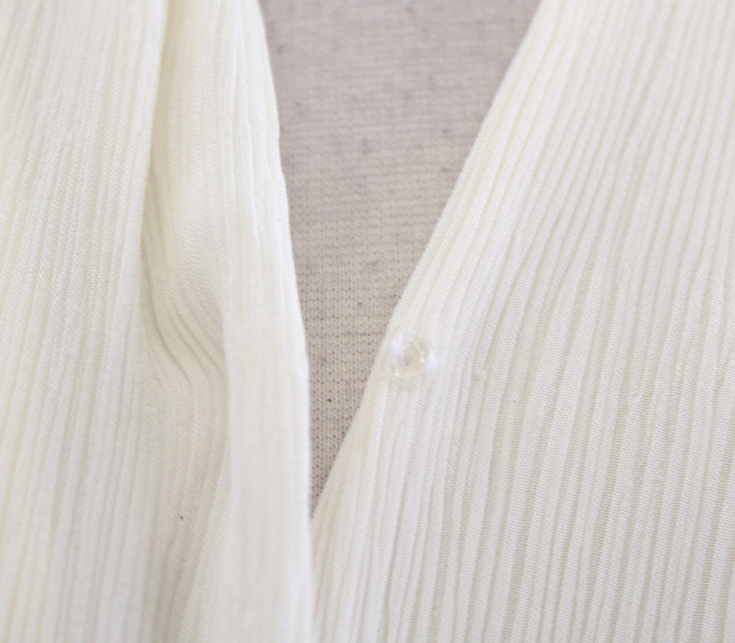 NWT Vtg 80s 90s Cache Deadstock Cream Tassel Beaded Draped Top Blouse Size M