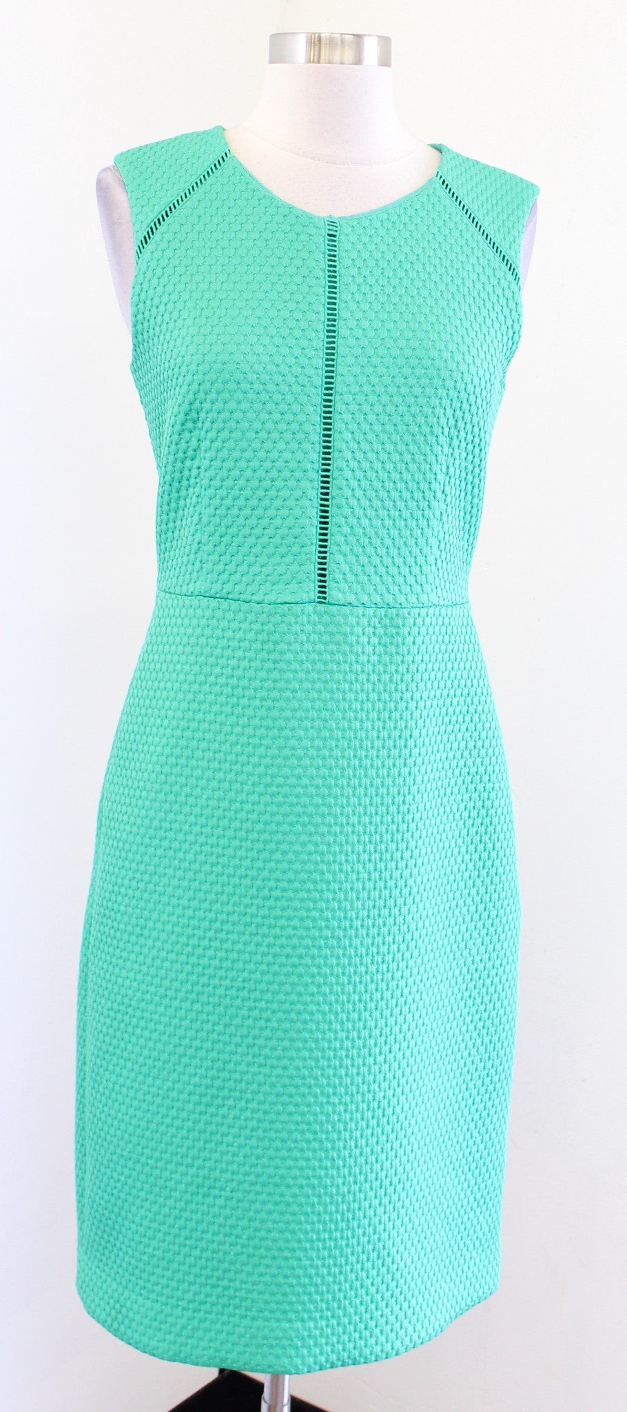 J Crew Womens Green Textured Portfolio Sheath Dress Size 2 Career Office