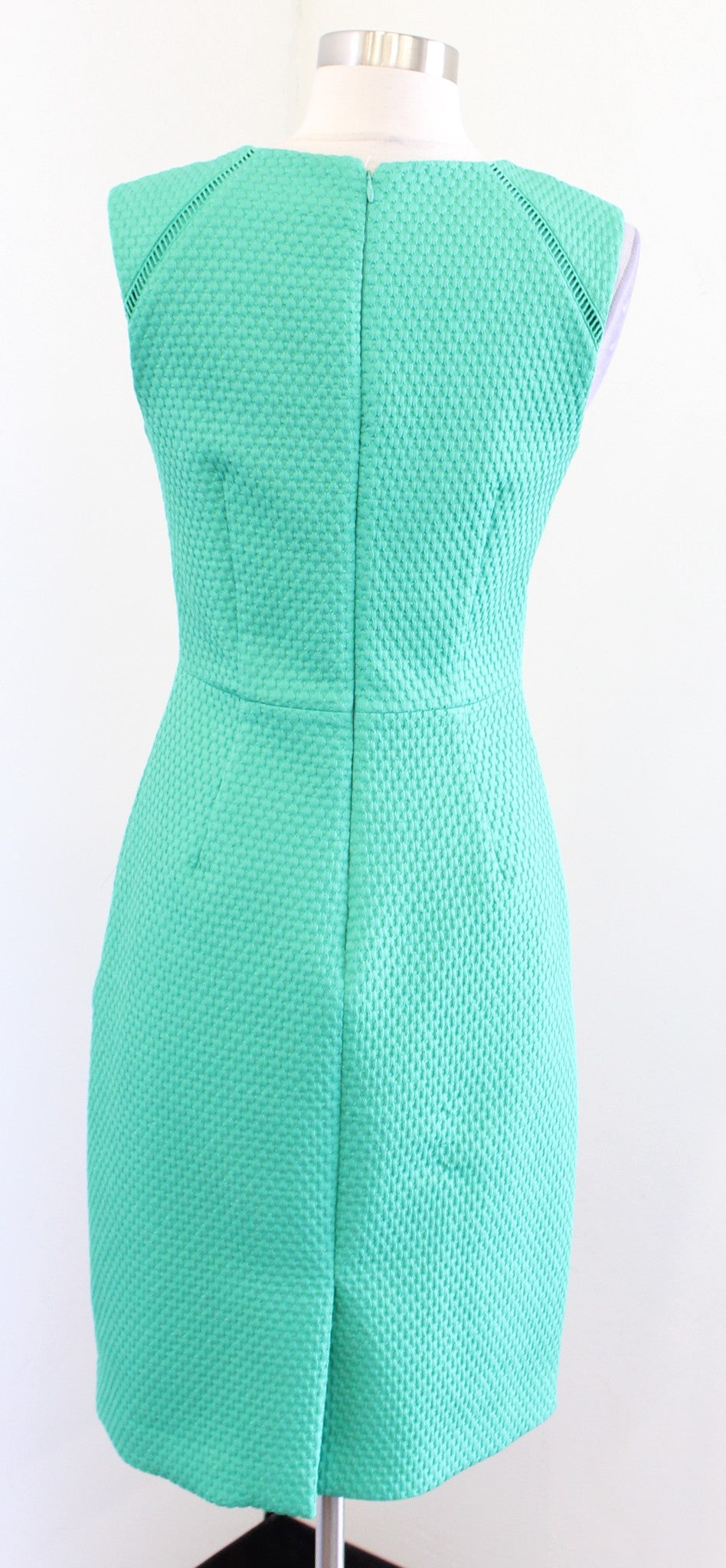 J Crew Womens Green Textured Portfolio Sheath Dress Size 2 Career Office