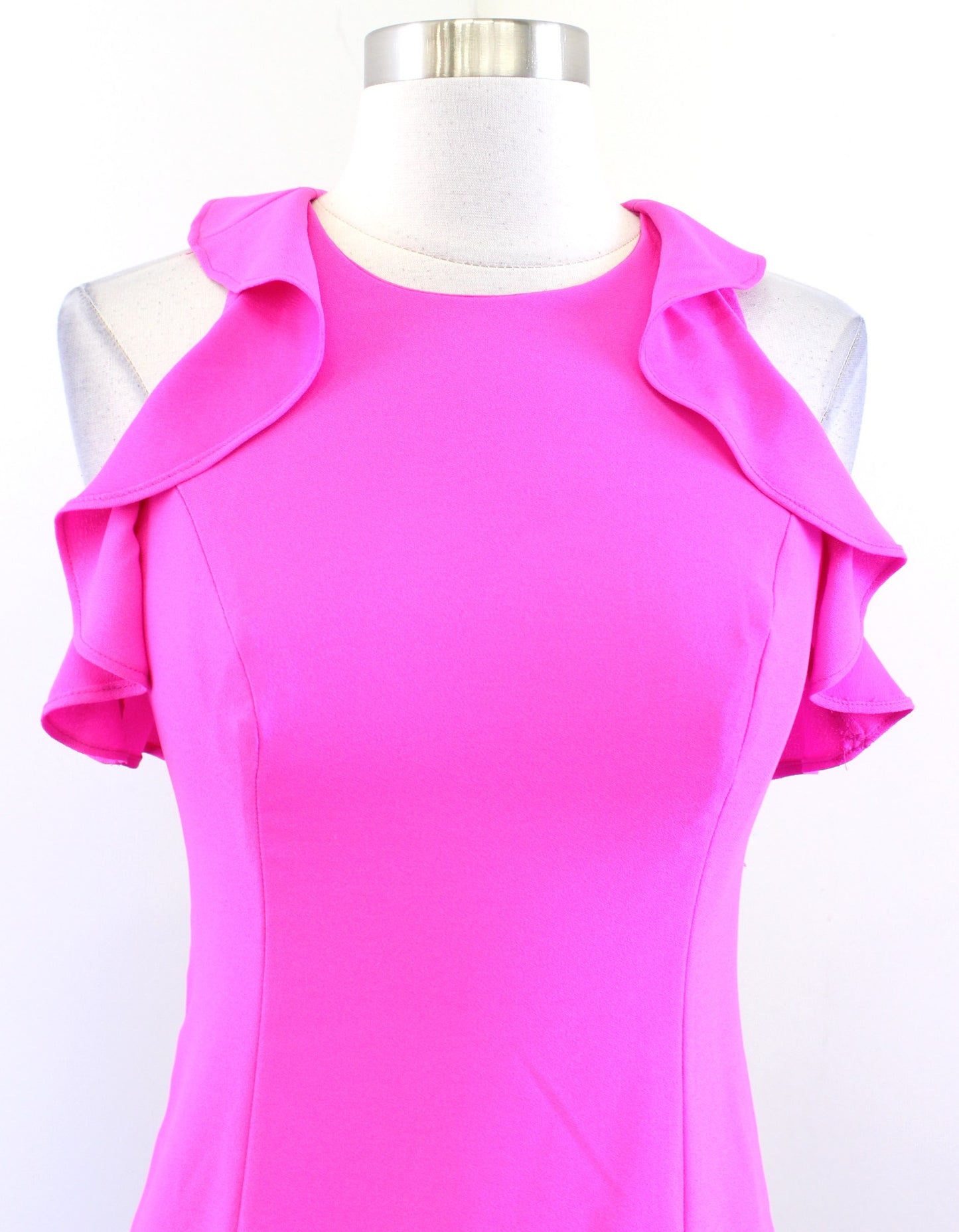 Lilly Pulitzer Britnee Ruffle Lace Back Shift Dress Sz 00 Bougainvillea Hot Pink