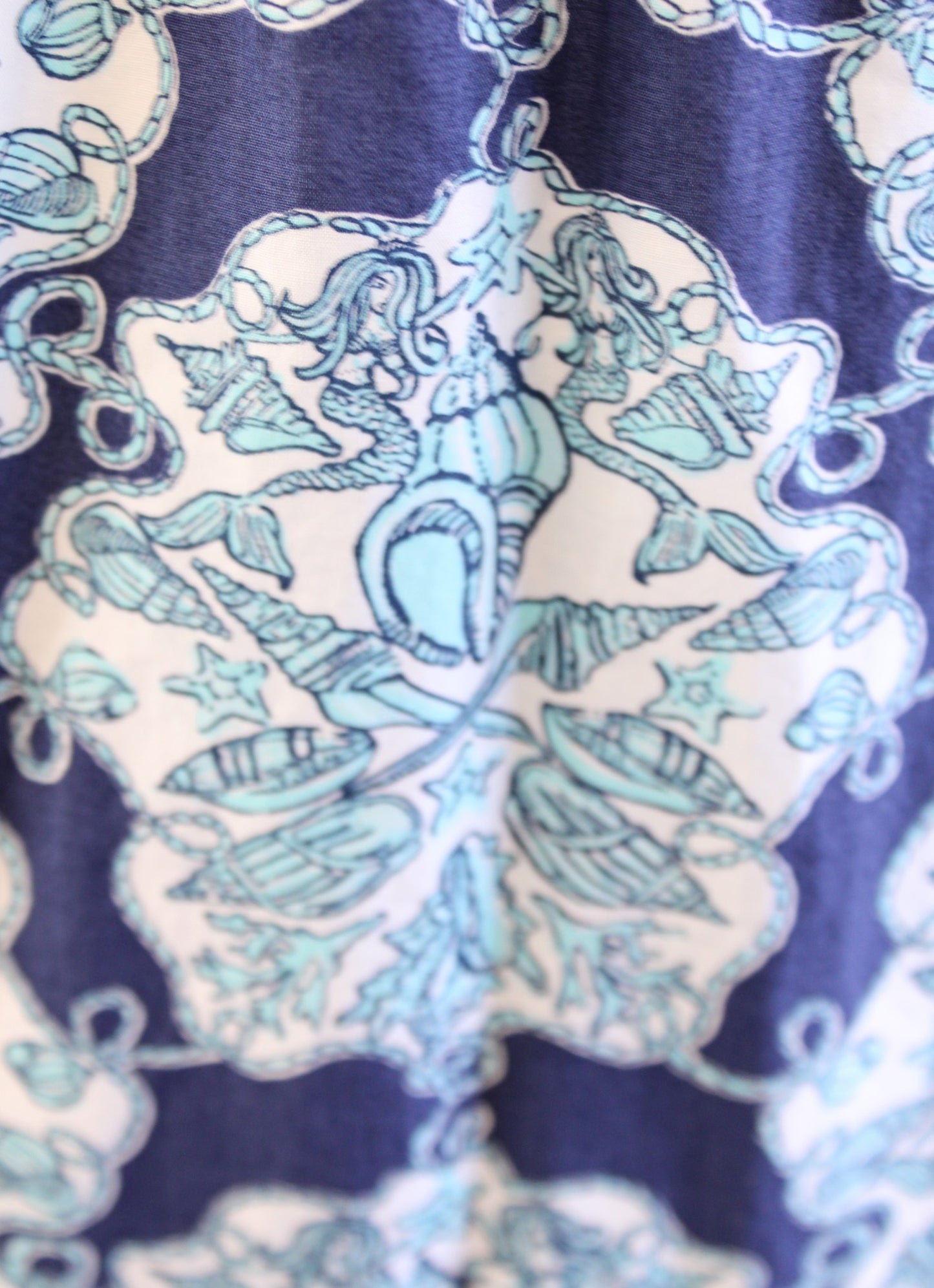 Lilly Pulitzer Rilee Hey Sailor Printed Lace Up Dress Sz 4 Blue Mermaid Nautical