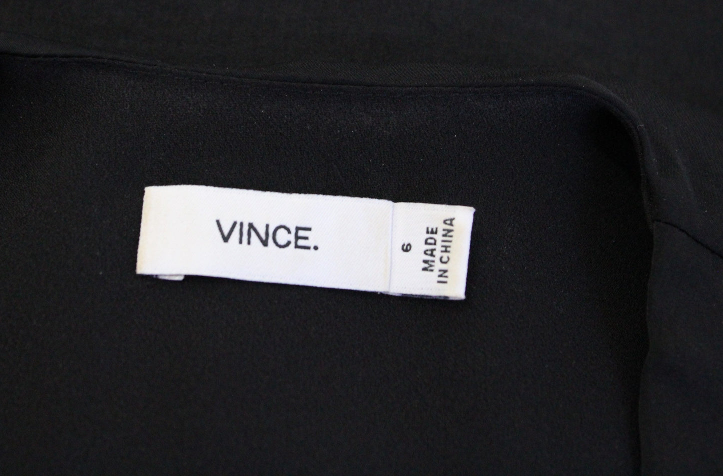 Vince Womens Black White Stitched Embroidered Casual Tunic Shift Dress Size 6