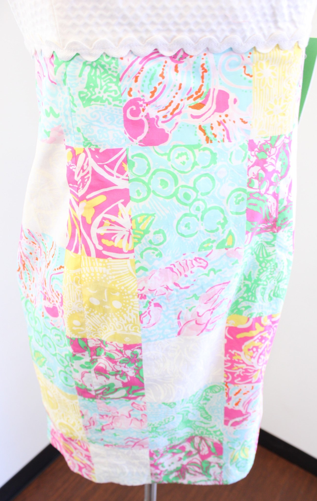 NWT $158 Lilly Pulitzer Franco Dress State Patch Print Sz 0 Strapless Patchwork