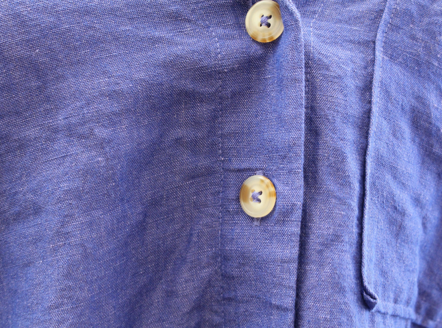 Maeve Anthropologie Purple Linen Blend Short Sleeve Button Down Shirt Blouse S