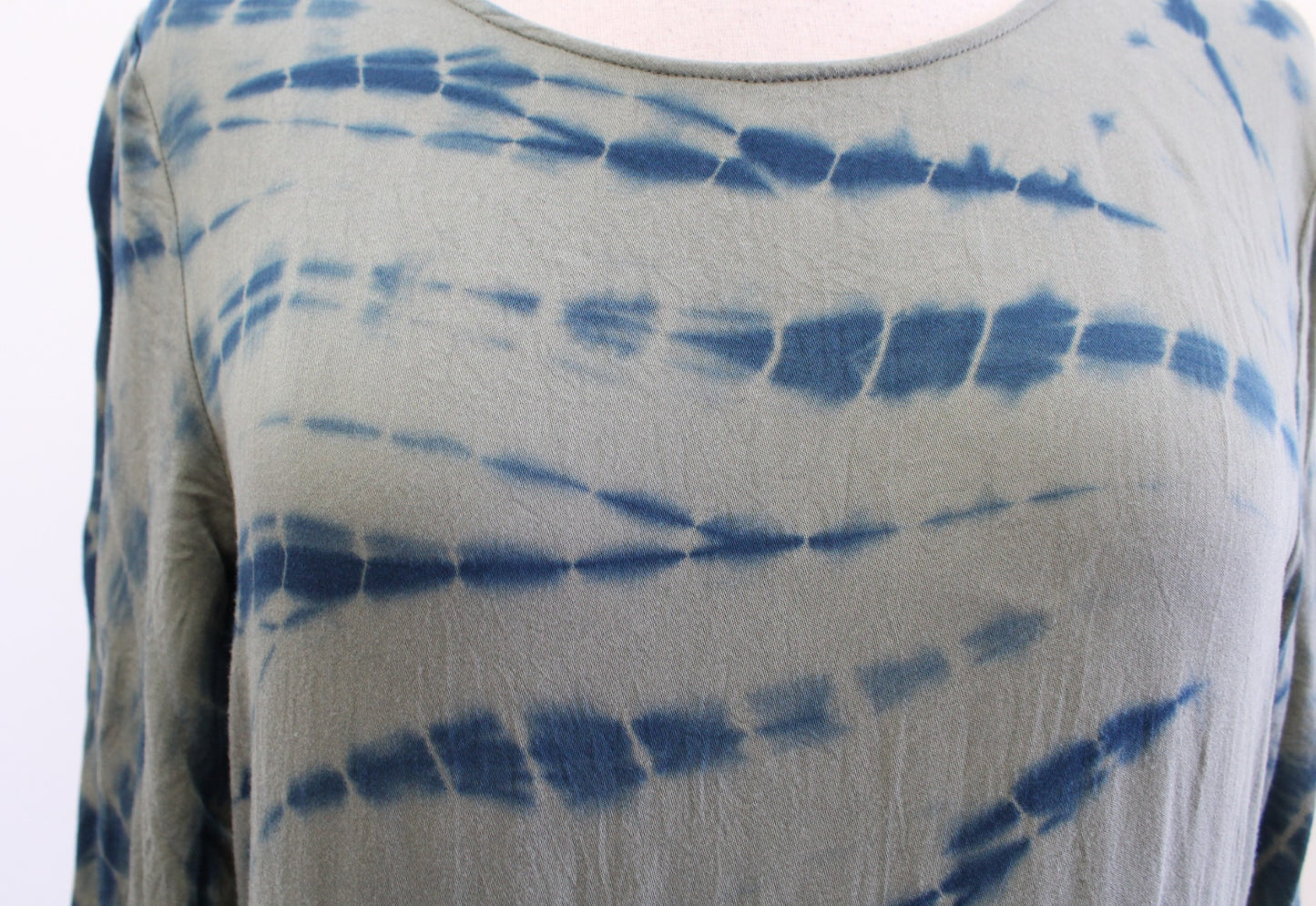 Dolan Anthropologie Eliska Green Blue Tie Dye Printed Maxi Dress Size XS Midi