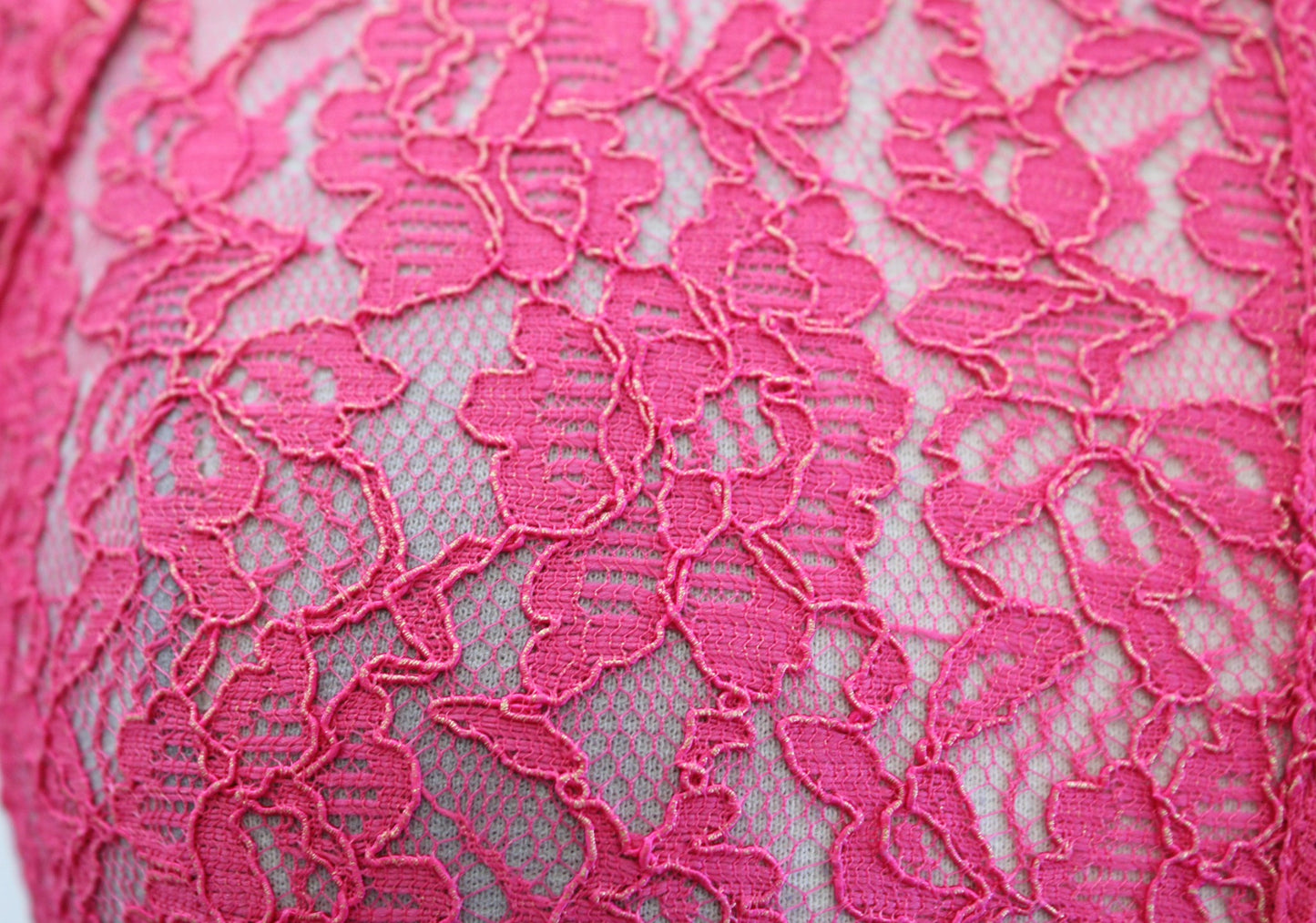 House of CB Pink Metallic Sheer Lace Bodice Bodycon Maxi Dress Size XS Evening