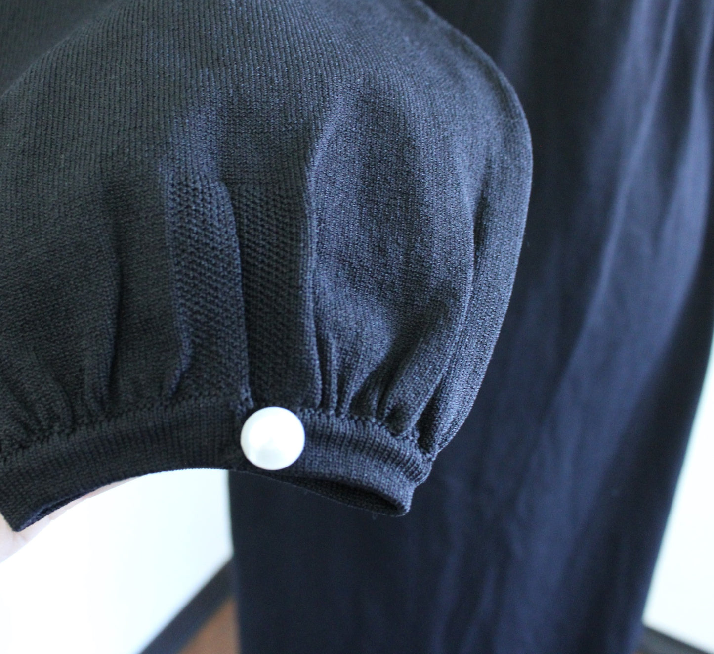 Pomander Place Tuckernuck Black Lennox Knit Smocked Midi Maxi Dress Size S