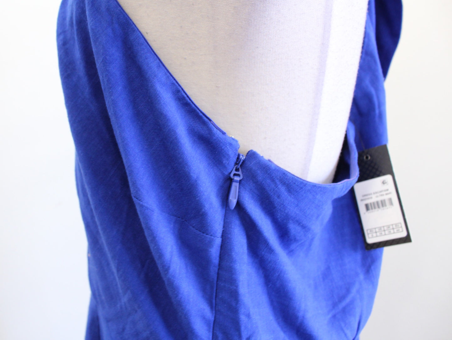 NWT City Chic Escapism Blue Ruffle One Shoulder Mid Maxi Dress Linen Size 16