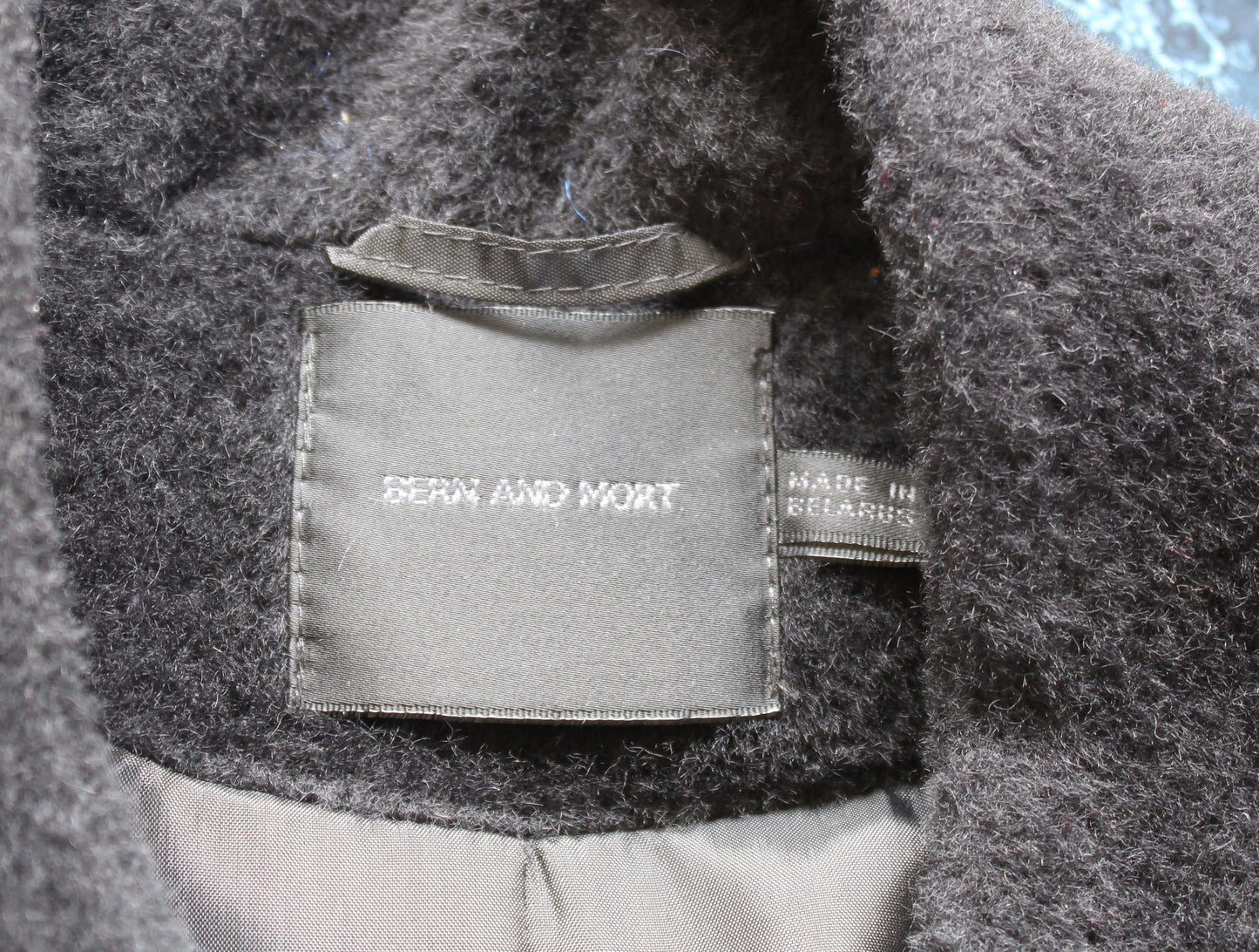 Vtg Bern and Mort Womens Black Alpaca Wool Blend Long Coat Size 16 Jacket