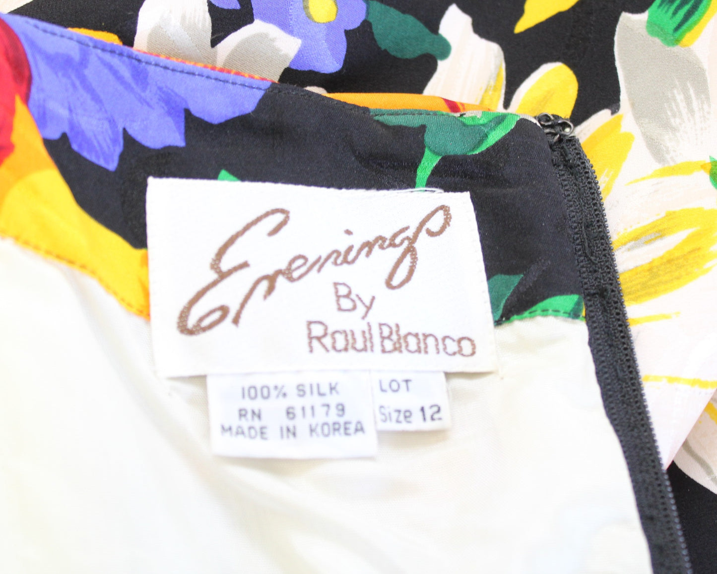 Vtg 80s Raul Blanco Strapless Ruffle Peplum Flared Top Blouse sz 12 Retro Party