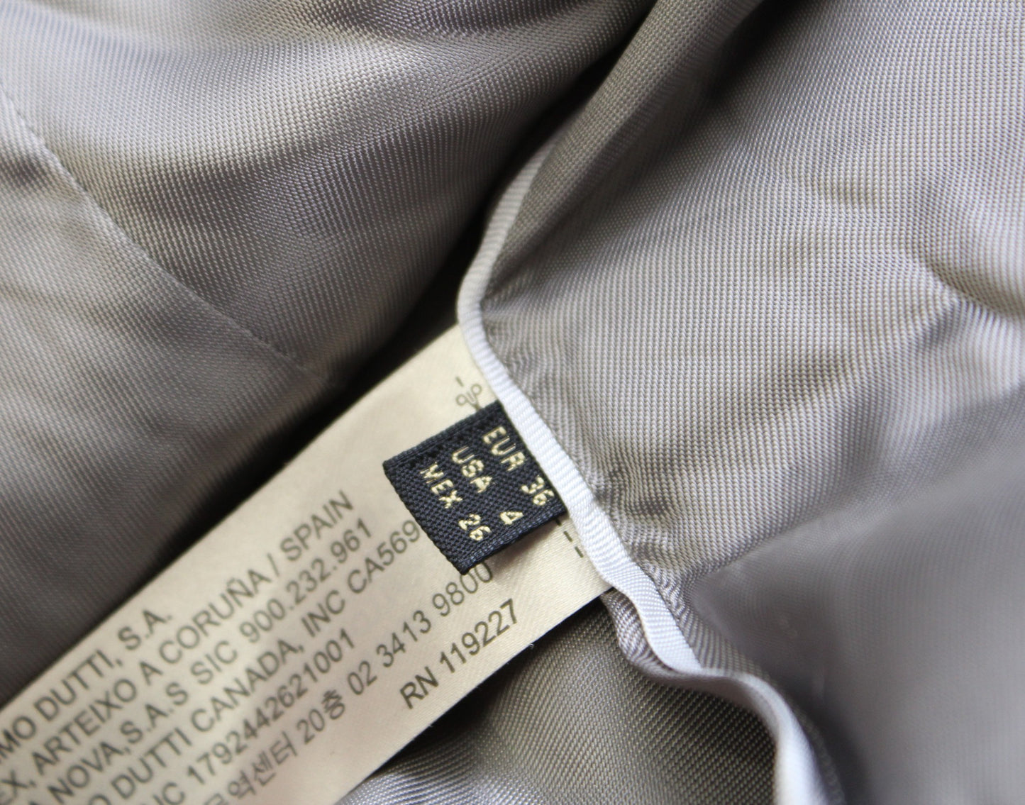 Massimo Dutti Womens Gray Checker Plaid Wool Blend Blazer Jacket Size Us 4