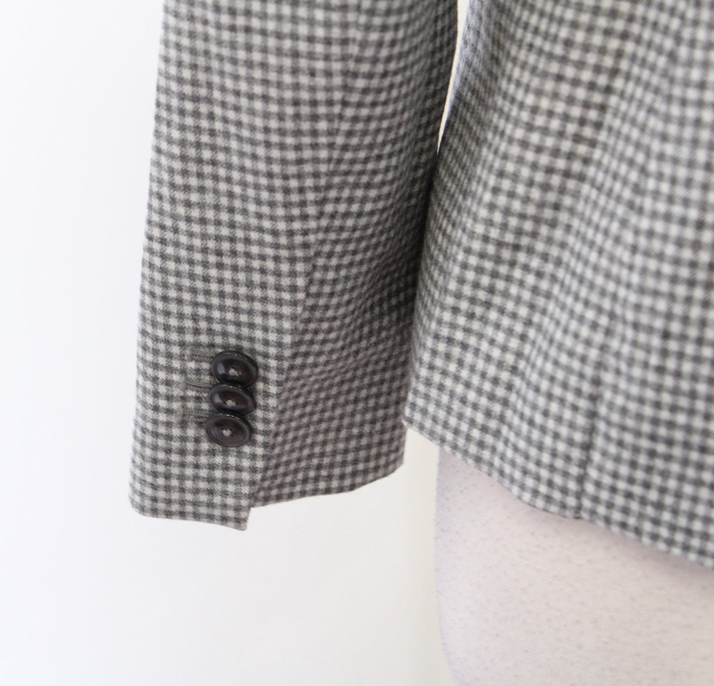 Massimo Dutti Womens Gray Checker Plaid Wool Blend Blazer Jacket Size Us 4