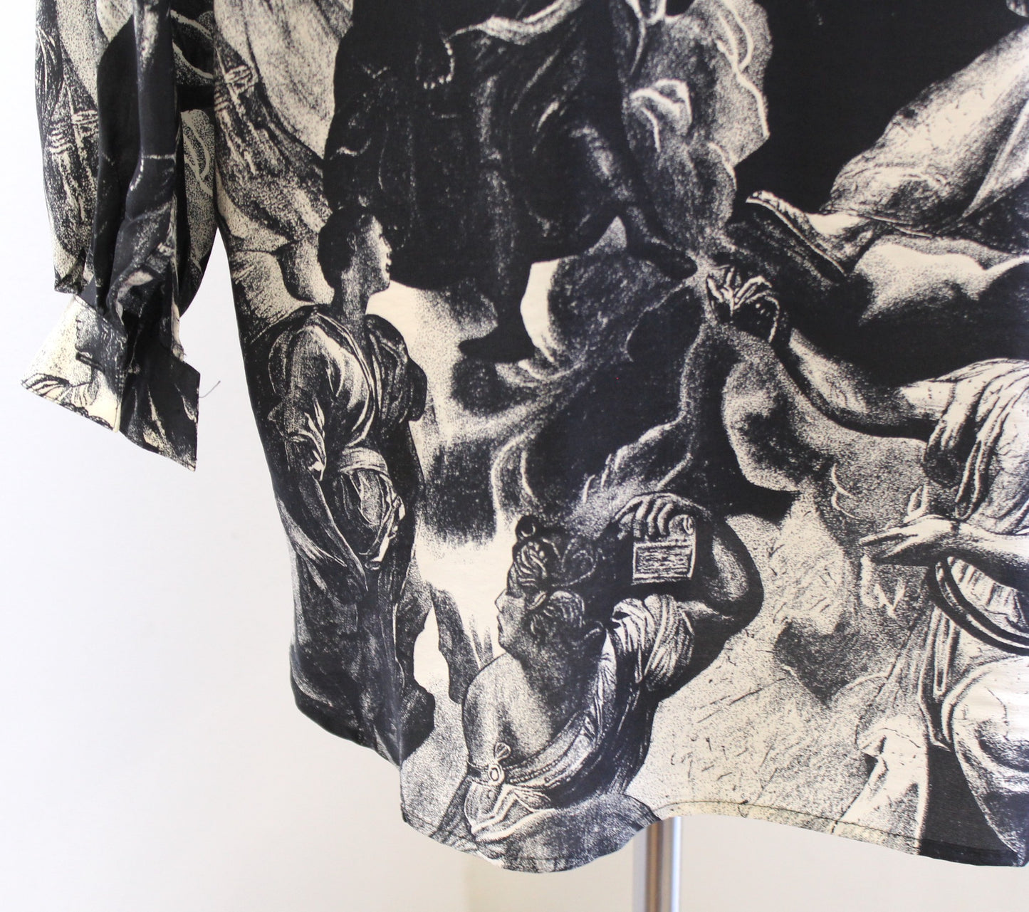 Vtg 90s Renaissance Art to Wear Button Front Silk Sequin Shirt Blouse Sz 4 Artsy