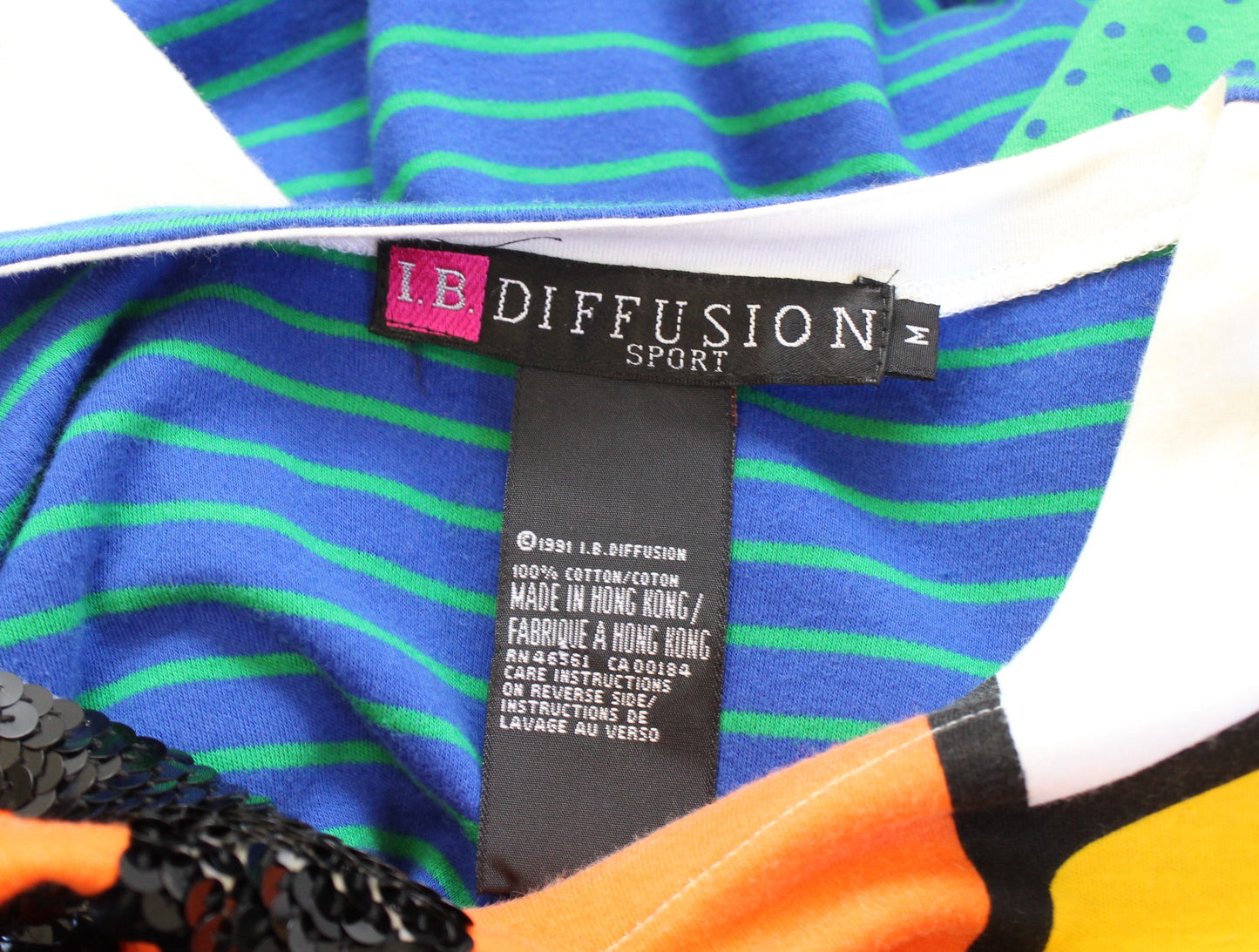 Vtg 90s Pop Art Bold Print T Shirt Top Blouse Size M Art to Wear Retro Unique