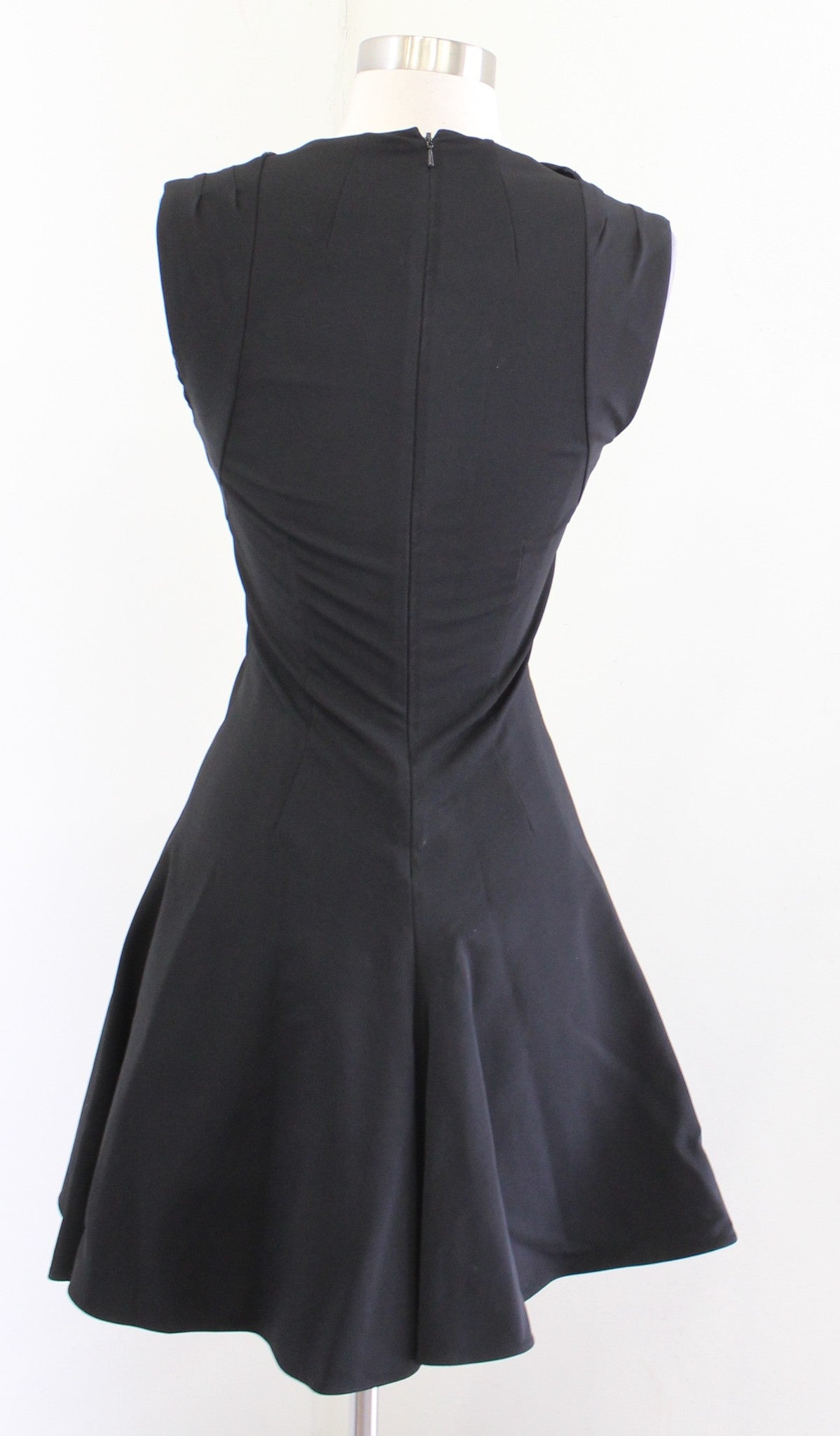 Cushnie Et Ochs Black Cowl Neck Fit and Flare Cocktail Party Mini Dress Size 0