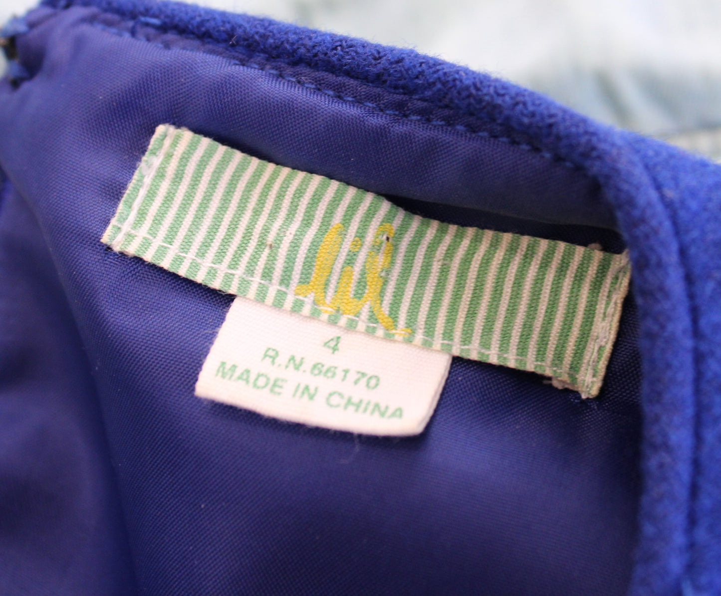 Lil Anthropologie Cobalt Blue Button Duo Tie Waist Wool Blend Dress Size 4