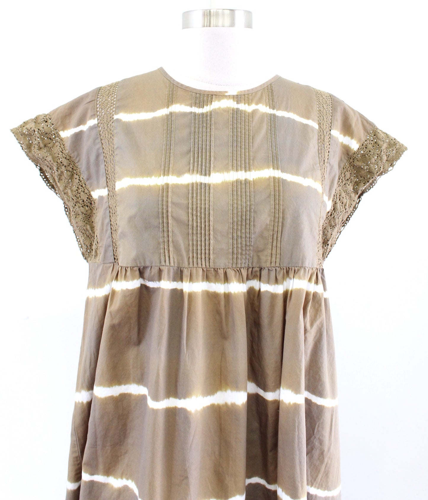 Corey Lynn Calter Anthropologie Brigid Moss Tie Dye Lace Mini Tunic Dress Sz XS