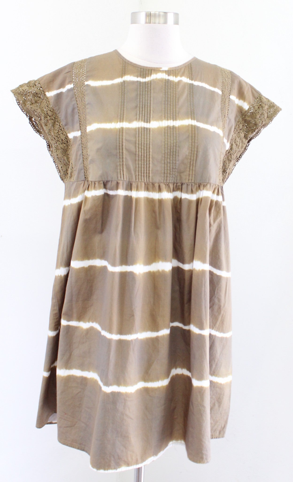Corey Lynn Calter Anthropologie Brigid Moss Tie Dye Lace Mini Tunic Dress Sz XS