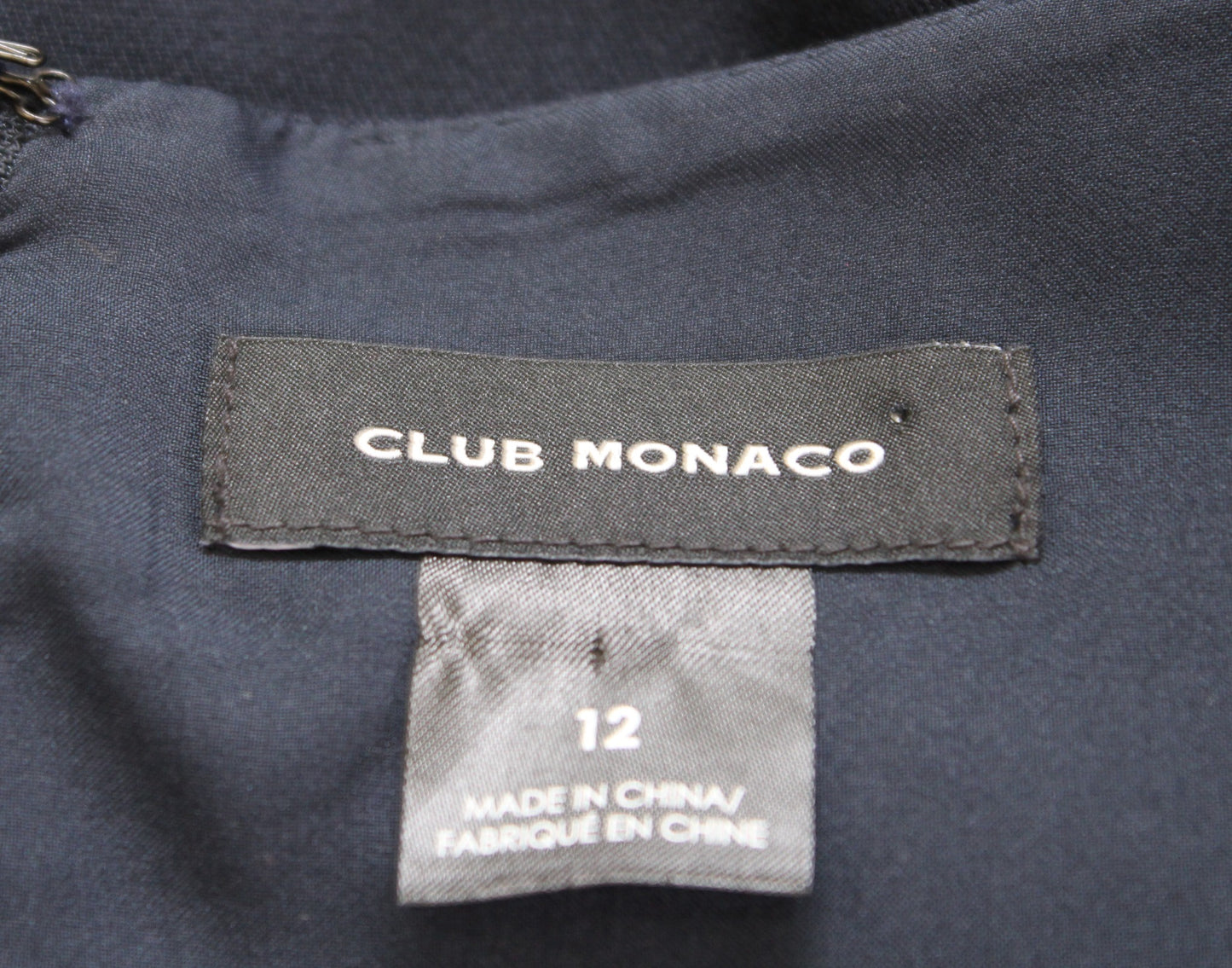 Club Monaco Womens Navy Blue Belted Square Neck Short Sleeve Mini Dress Size 12