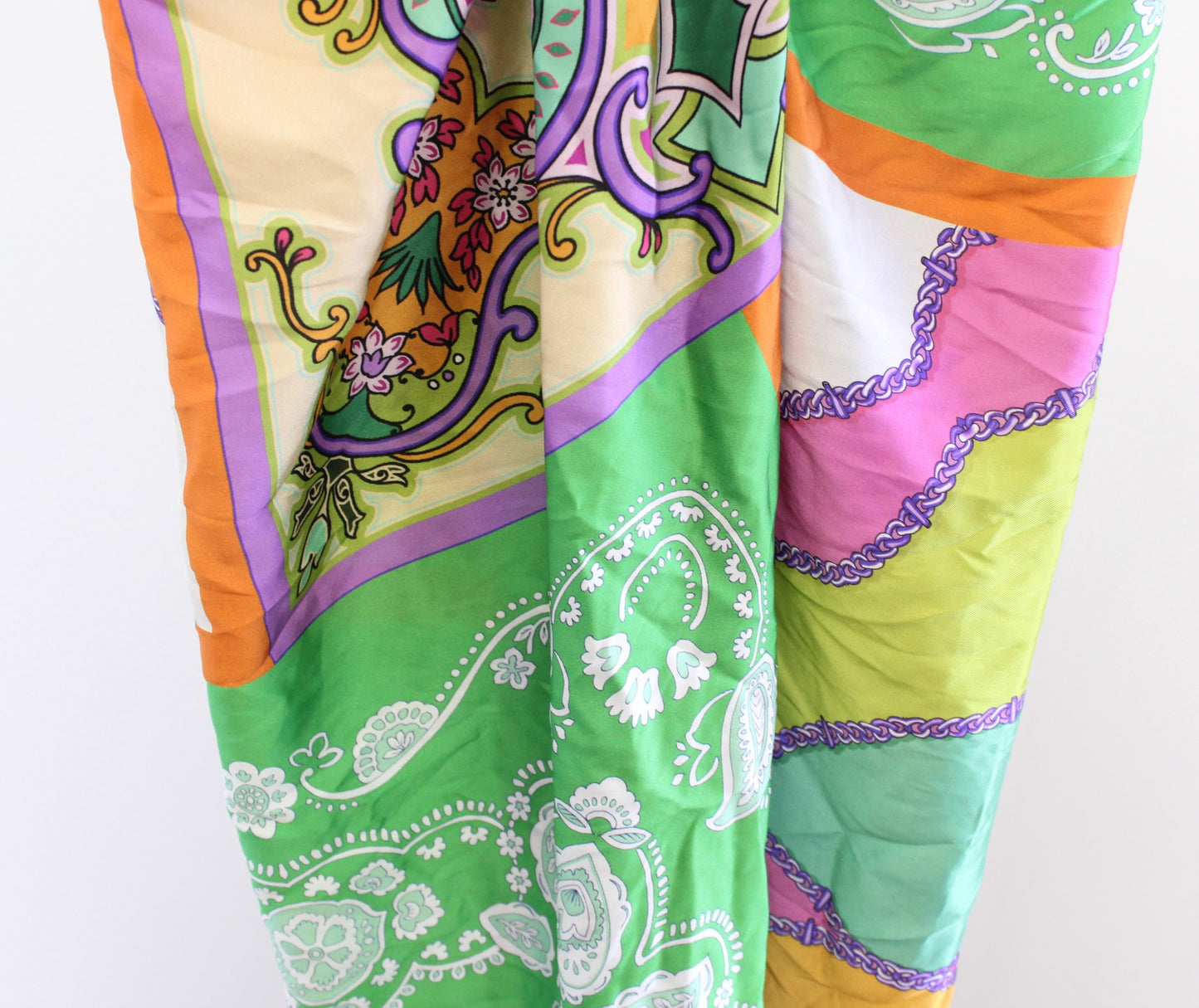 NWT Zara Colorful Paisley Print Knot Twist Midi Skirt Size XS Sarong Style Boho