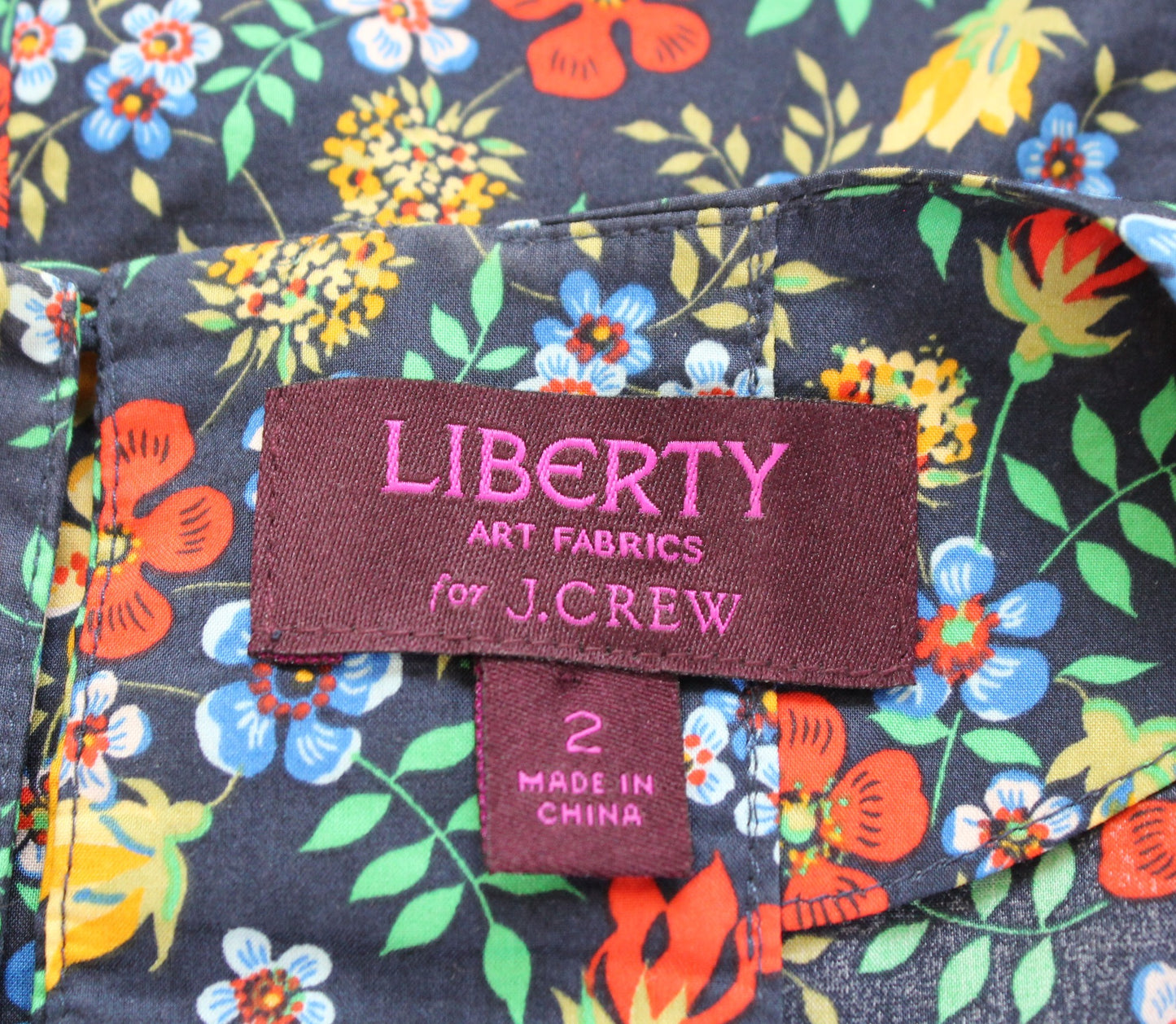 J Crew Liberty of London Ruffle Bib Tank Top Blouse in Edenham Floral Size 2