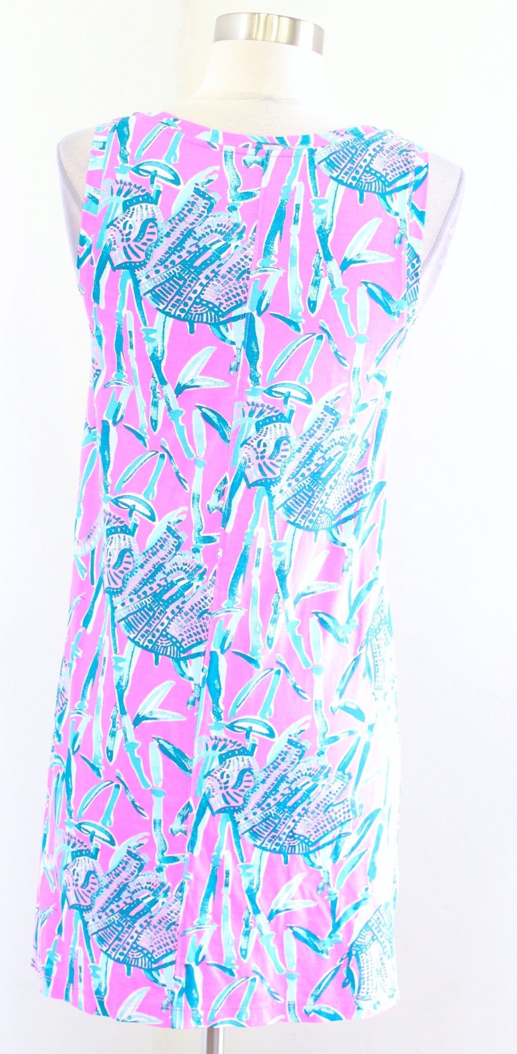 Lilly Pulitzer Raylee Pink Elephant Print Mini Tank Dress sz XXS 2XS Extra Lucky