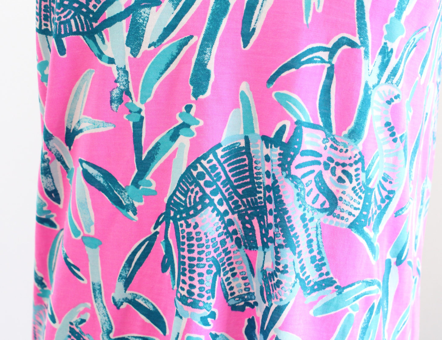 Lilly Pulitzer Raylee Pink Elephant Print Mini Tank Dress sz XXS 2XS Extra Lucky